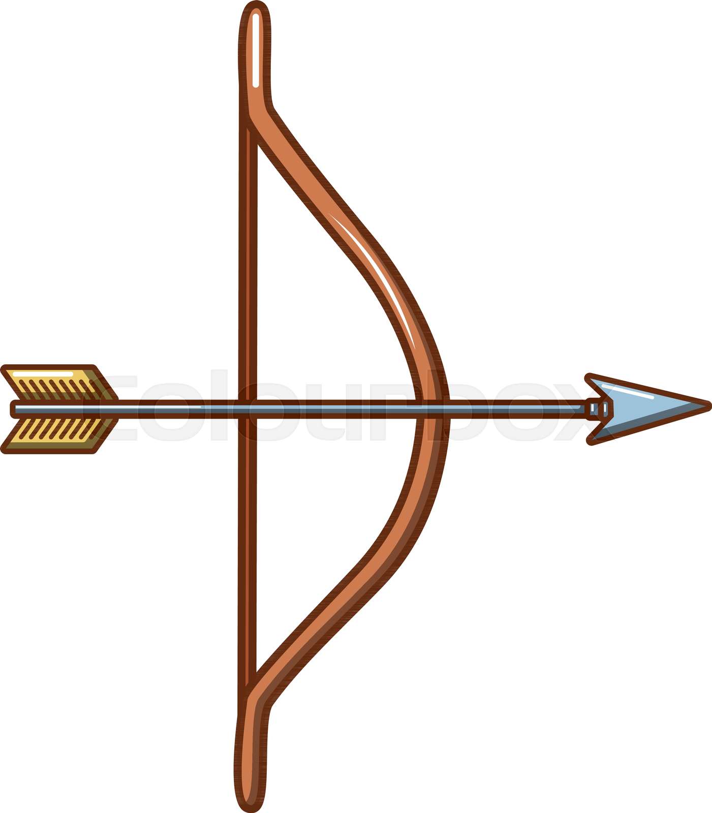 Weapon bow icon, cartoon style Stock vector Colourbox