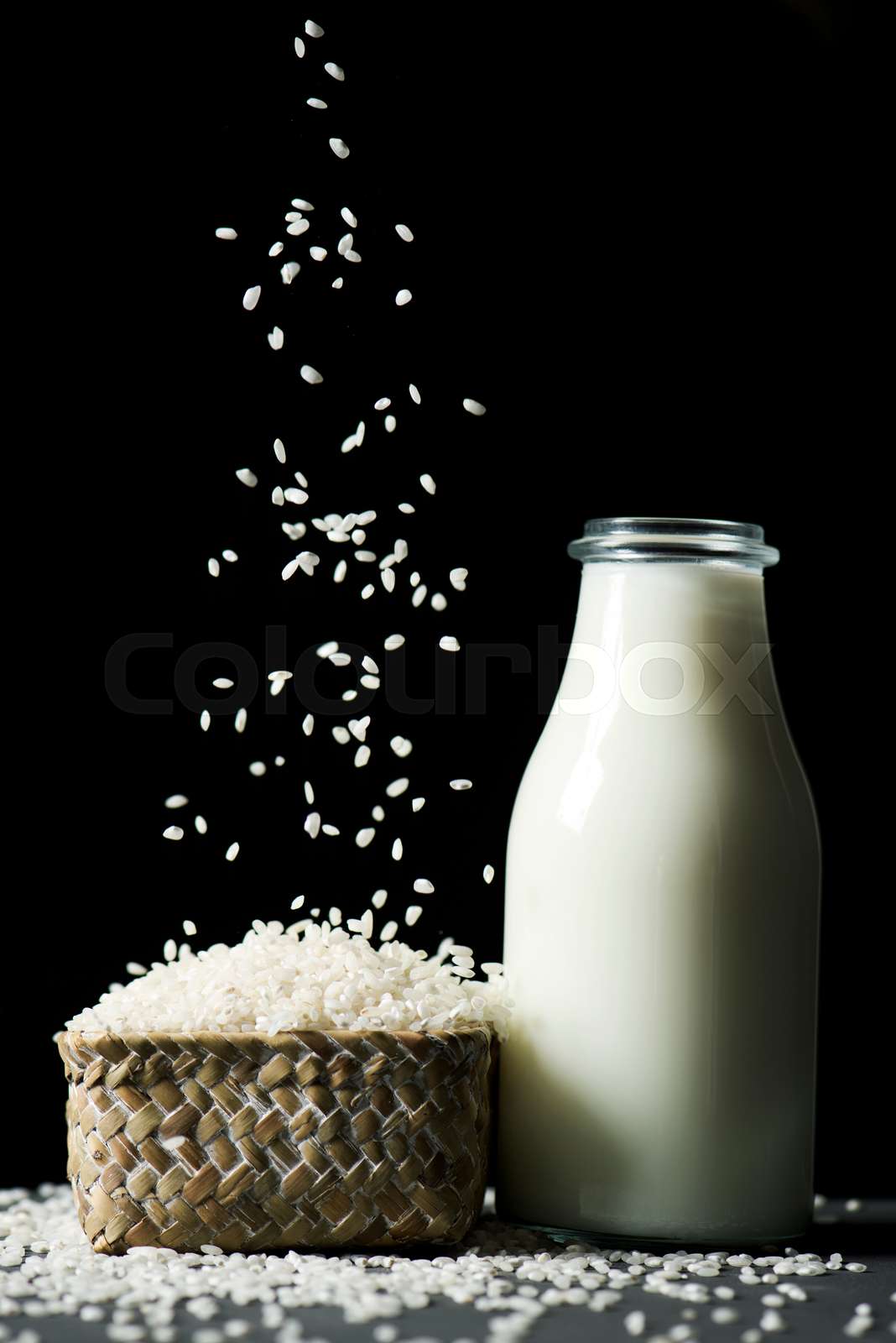 rice and rice milk Stock image Colourbox