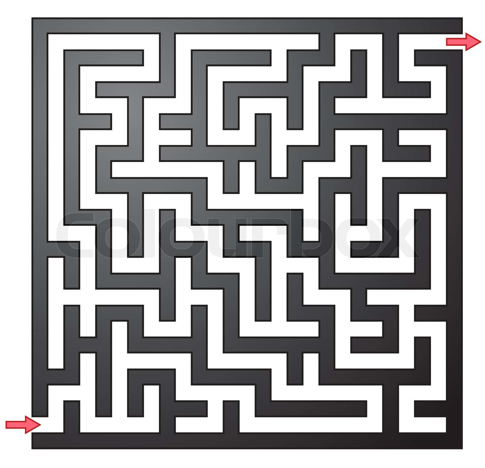Vector illustration of gray maze Stock vector Colourbox