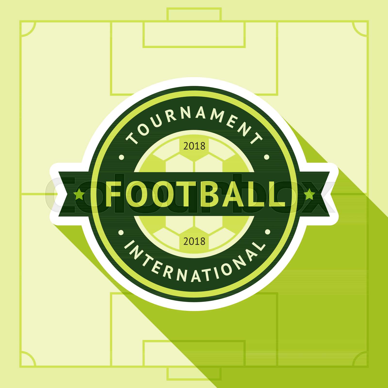 Football green badge Stock vector Colourbox