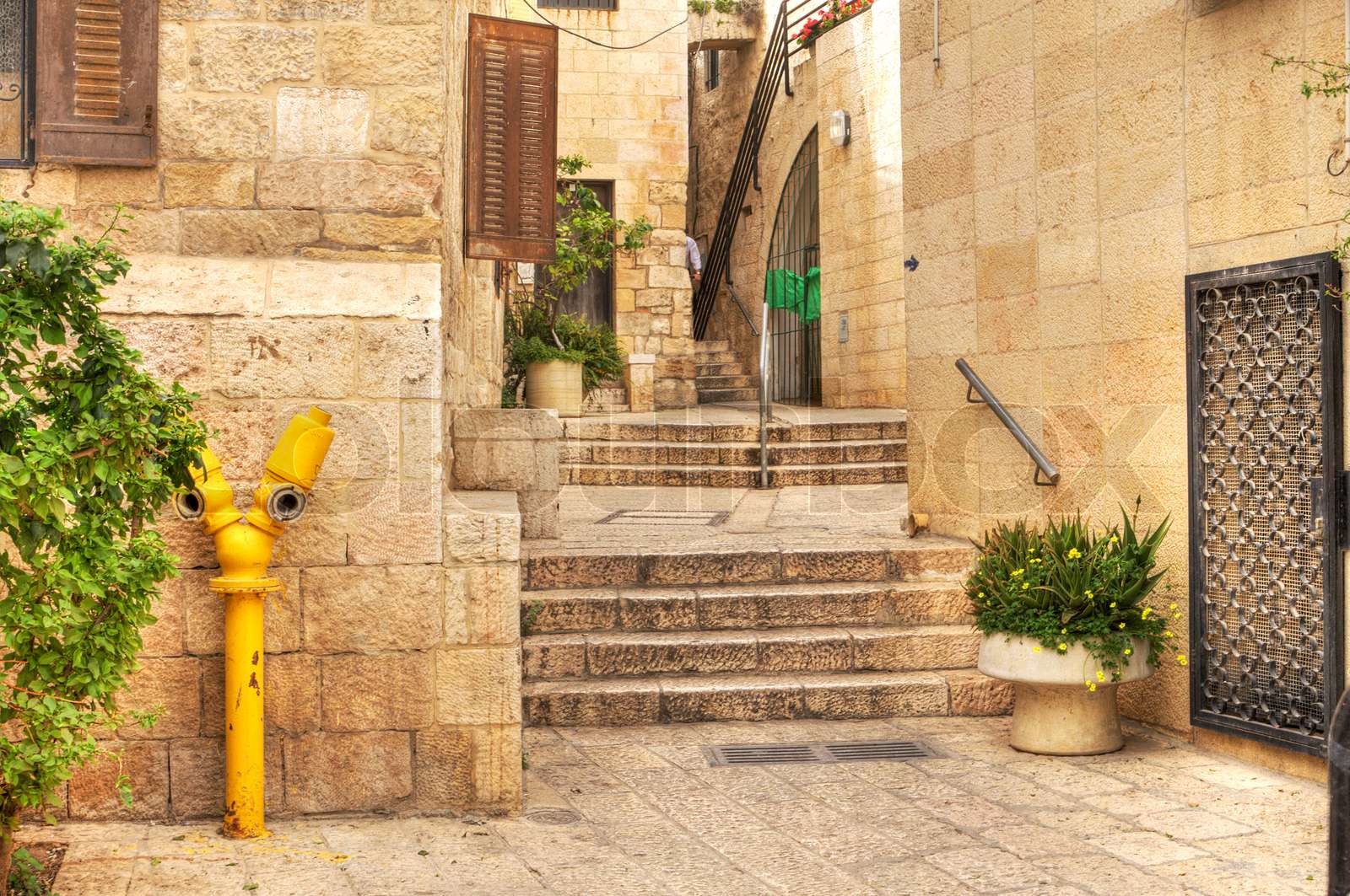 Alte Straße der jüdischen Viertel im historischen Teil von Jerusalem