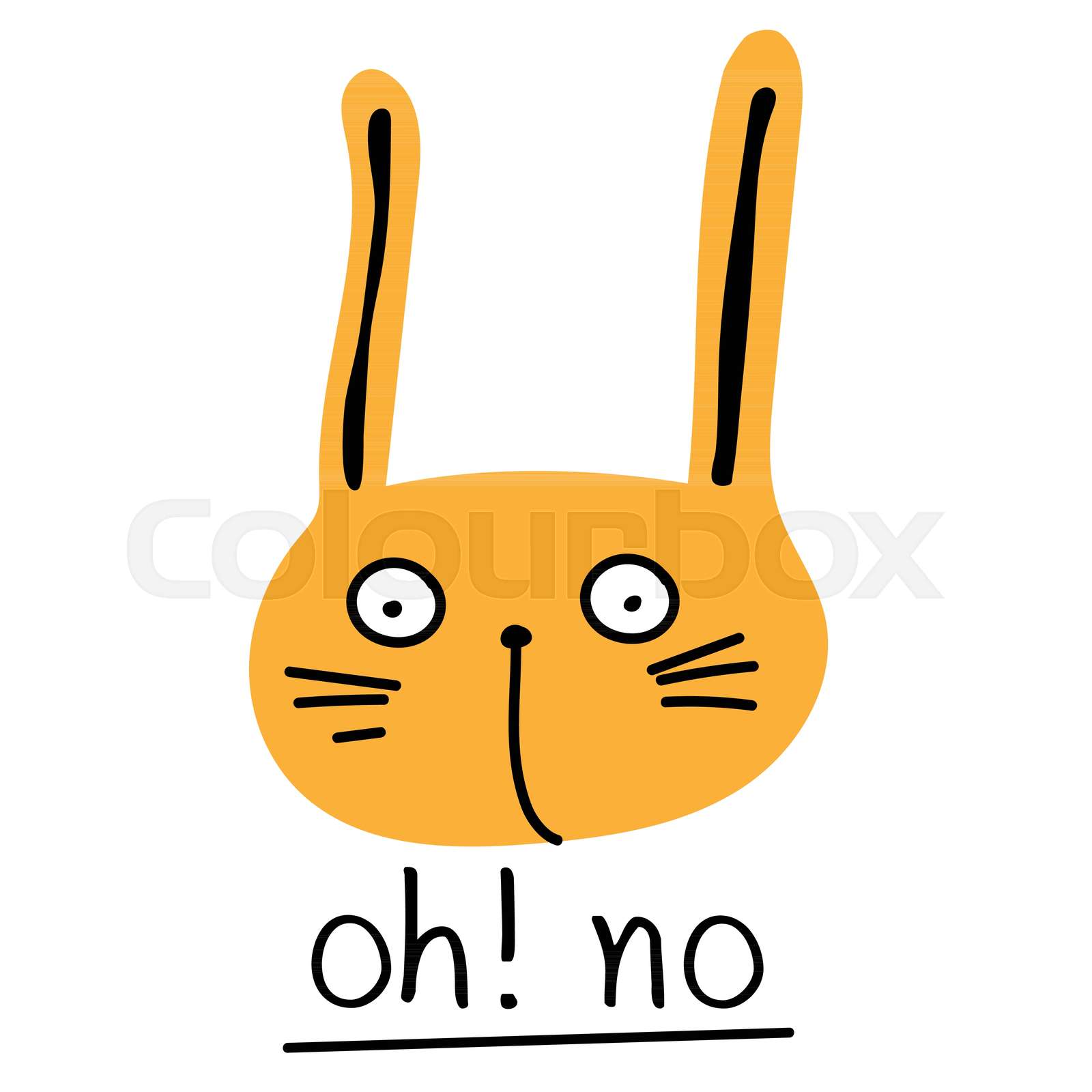 Cute Bunny. Vector Illustration With Orange Rabbit. Stock vector