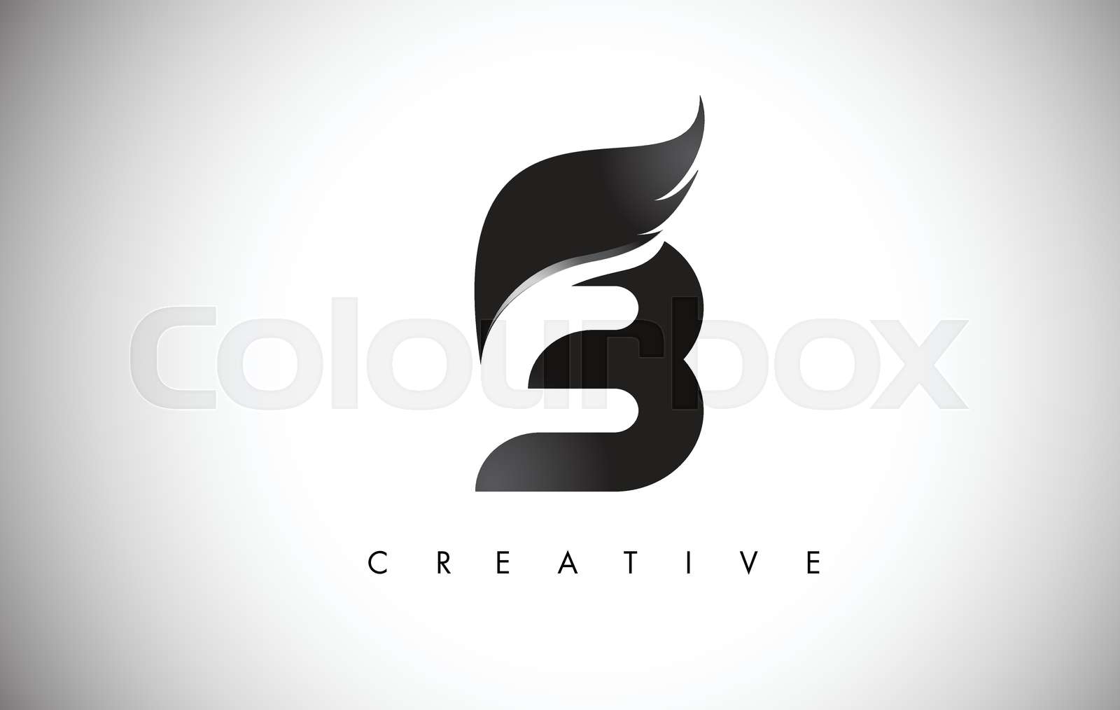 B Letter Wings Logo Design with Black Bird Fly Wing Icon. | Stock