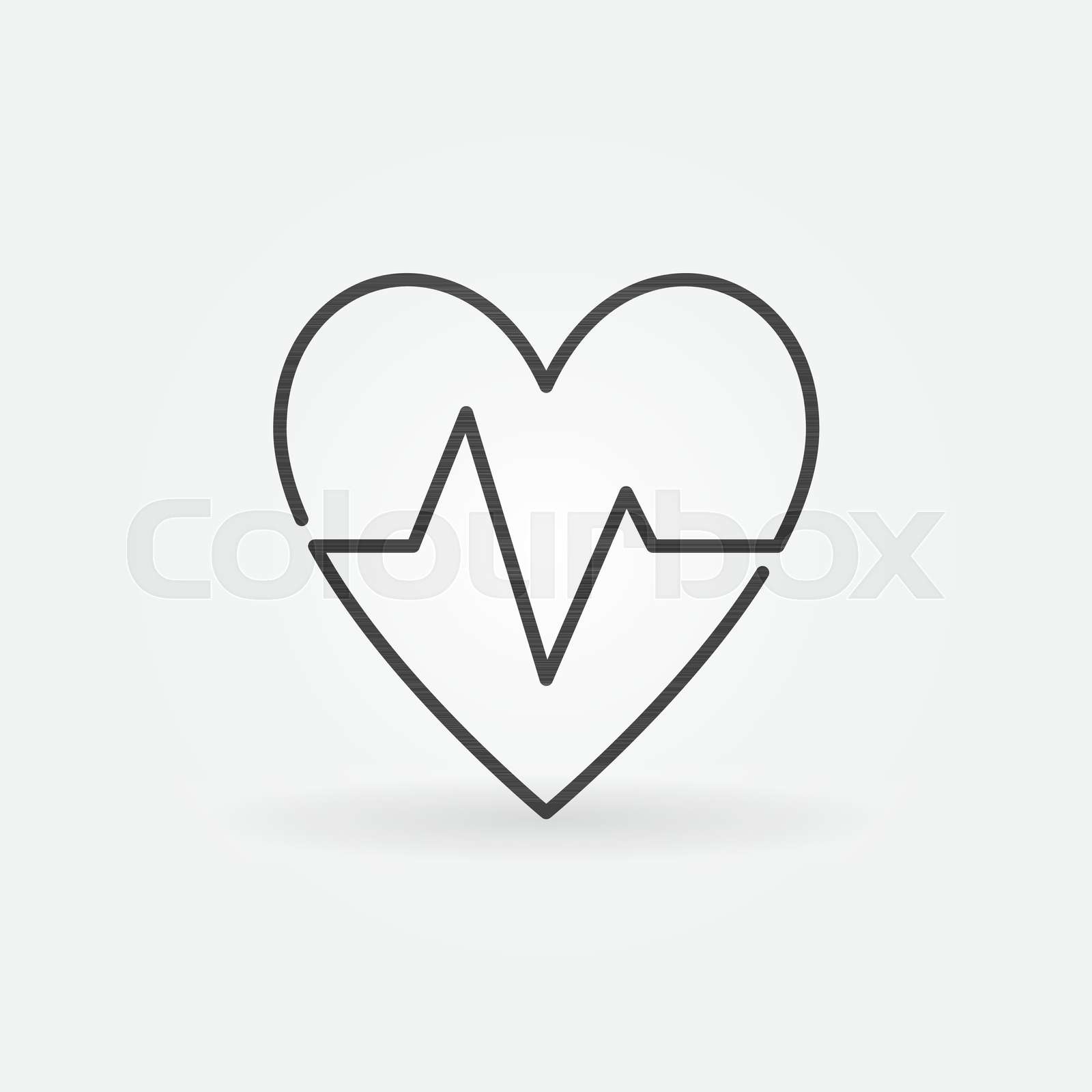 Heartbeat vector concept icon. Heart rate outline symbol Stock vector