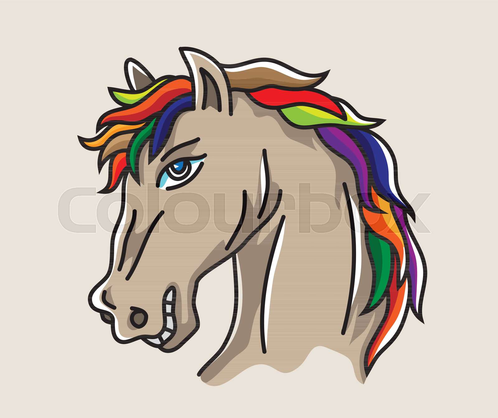 Head Horse Cartoon | Stock vector | Colourbox Head Horse Cartoon | Stock vector | Colourbox