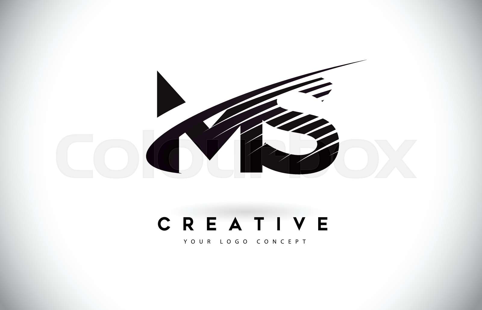 MS M S Letter Logo Design With Swoosh And Black Lines Stock Vector ms-m-s-letter-logo-design-with-swoosh-and-black-lines-stock-vector