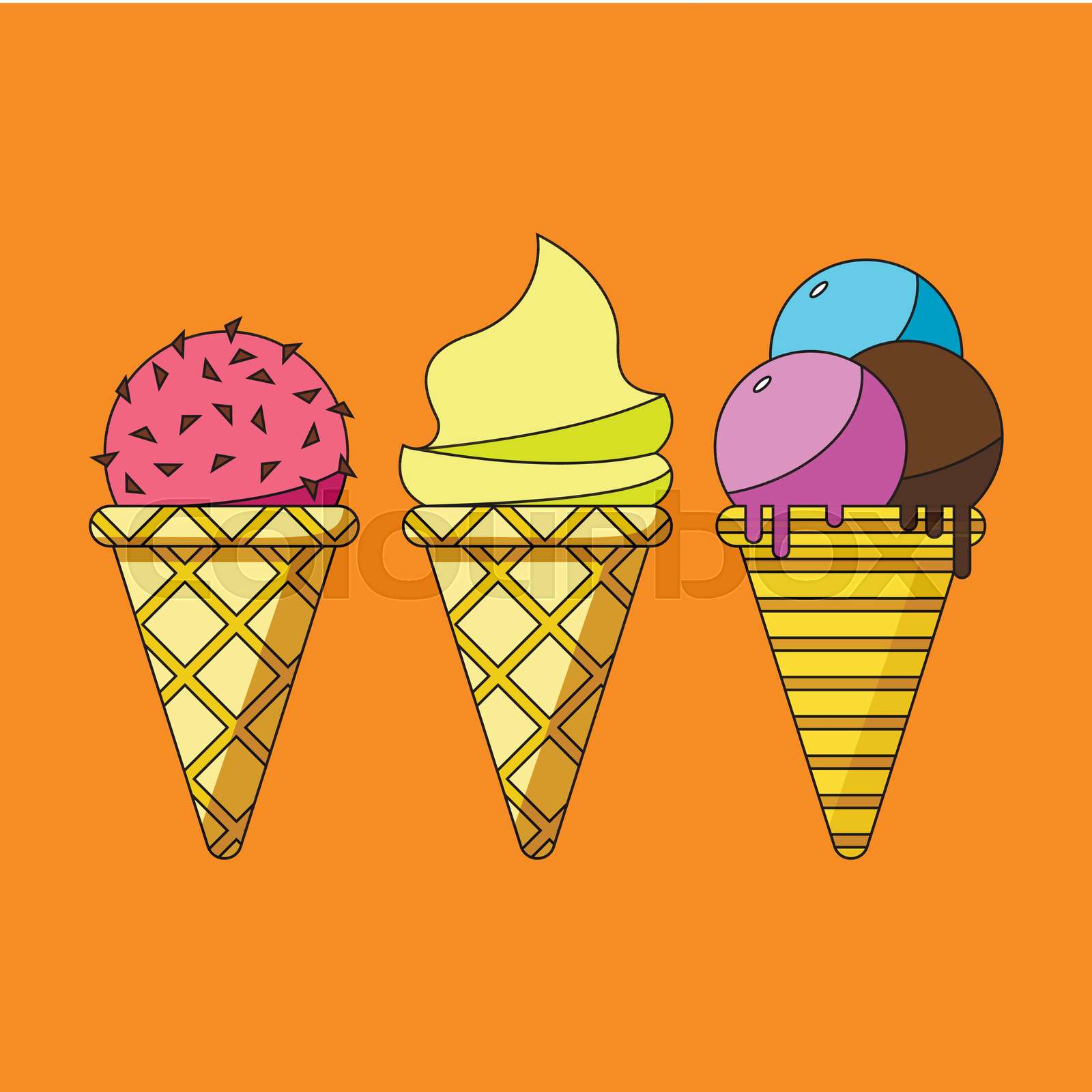 Summer food illustration. | Stock vector | Colourbox