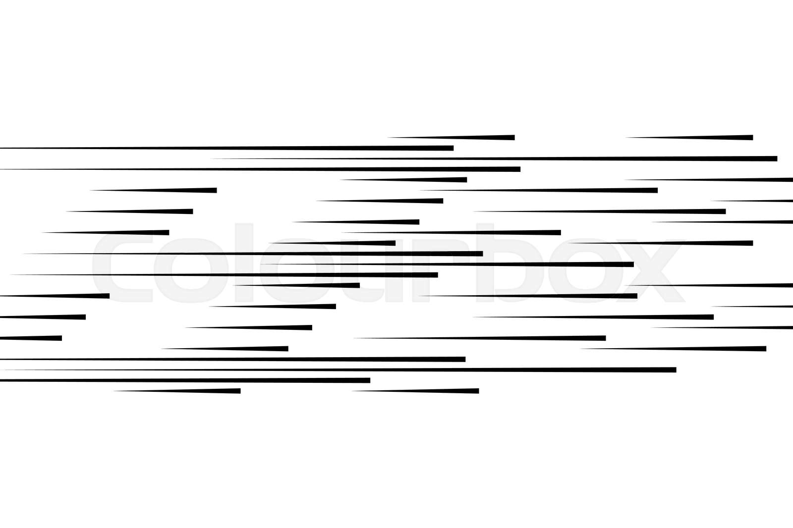 Isolated speed lines. The effect of movement to your design. Black