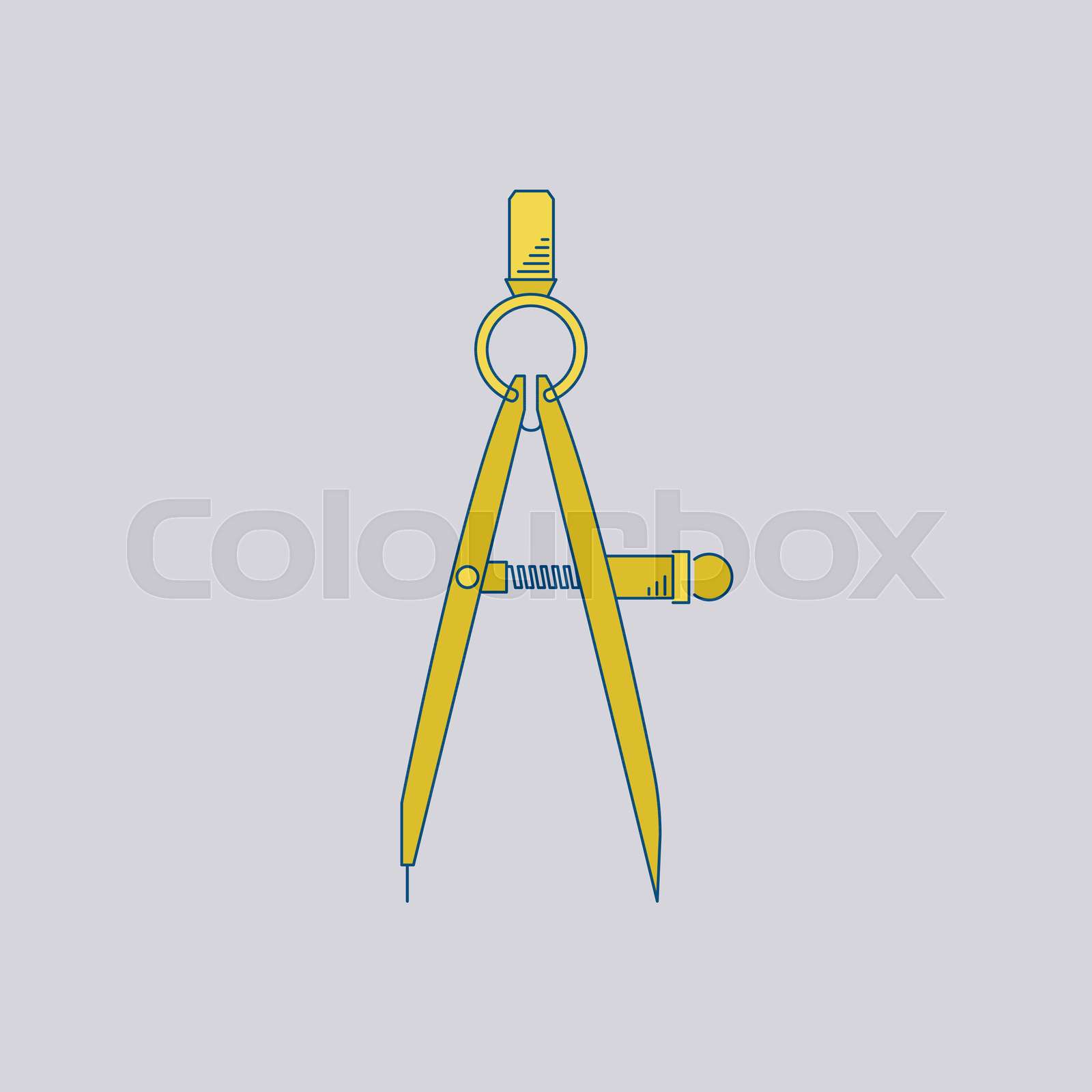 Geometry Compass, Measurement Dividers Stock vector Colourbox