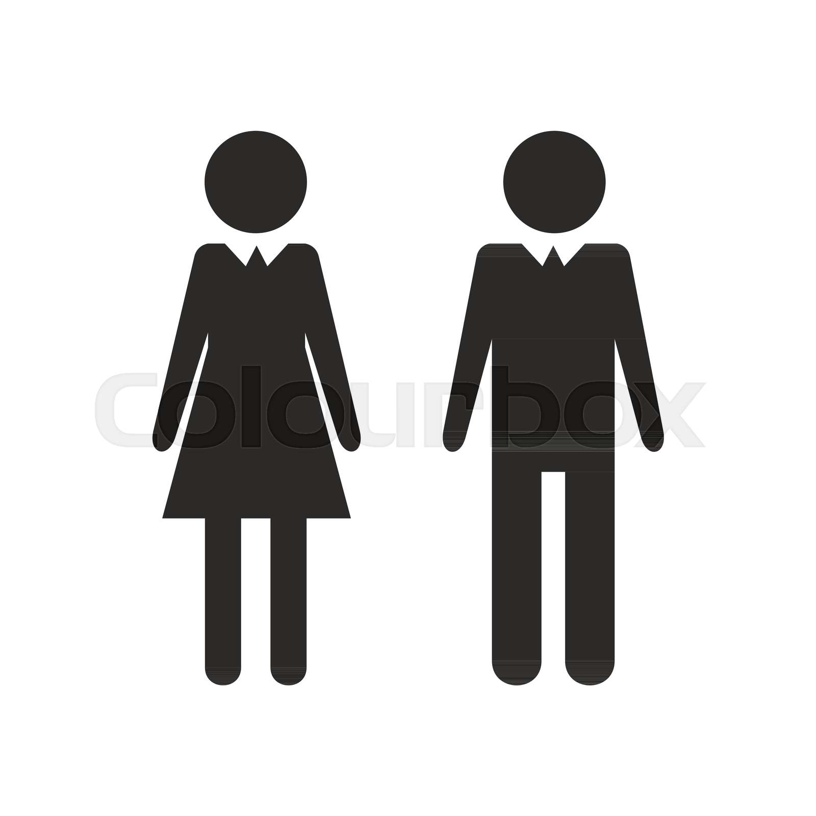 man and woman icon | Stock vector | Colourbox