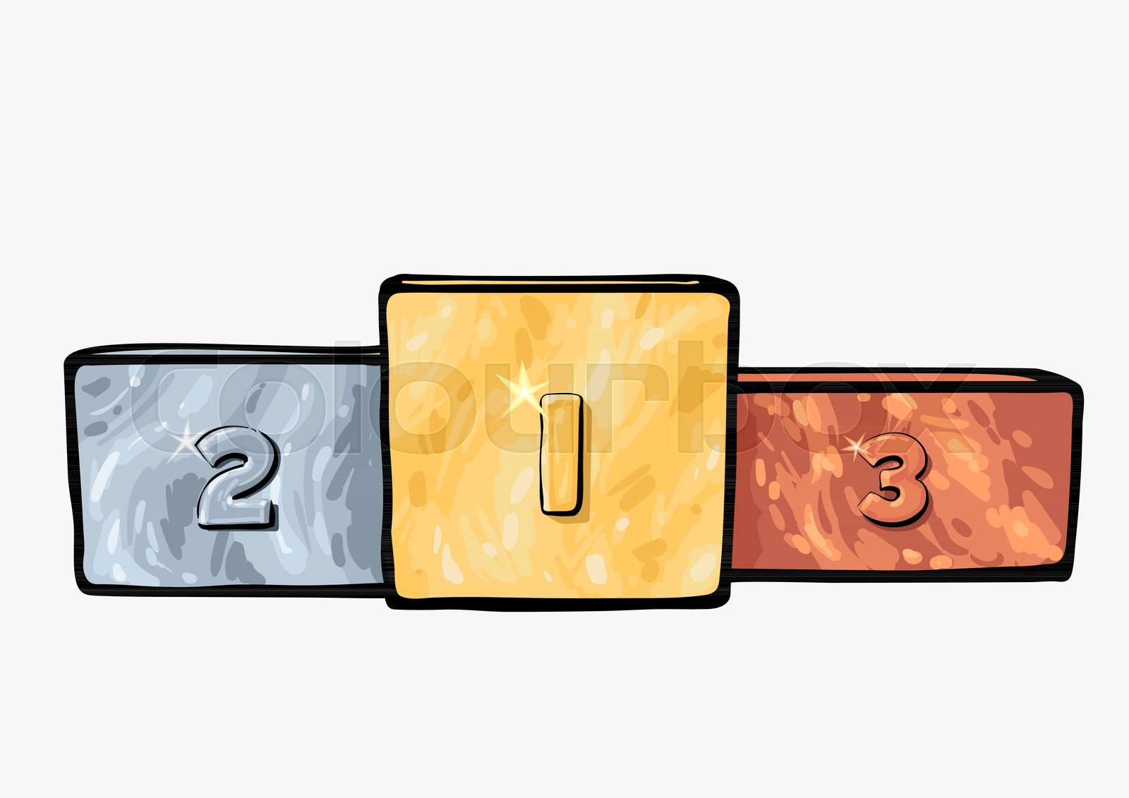 First Second Third Place Podium