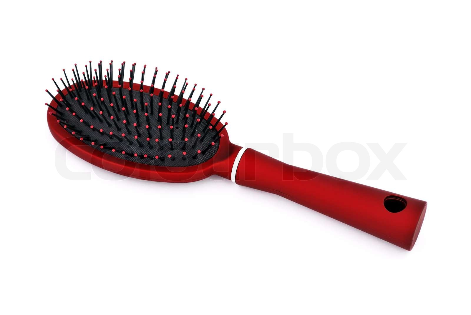 Roten Kamm Die Haare Auf Wei em Hintergrund Stock Bild Colourbox