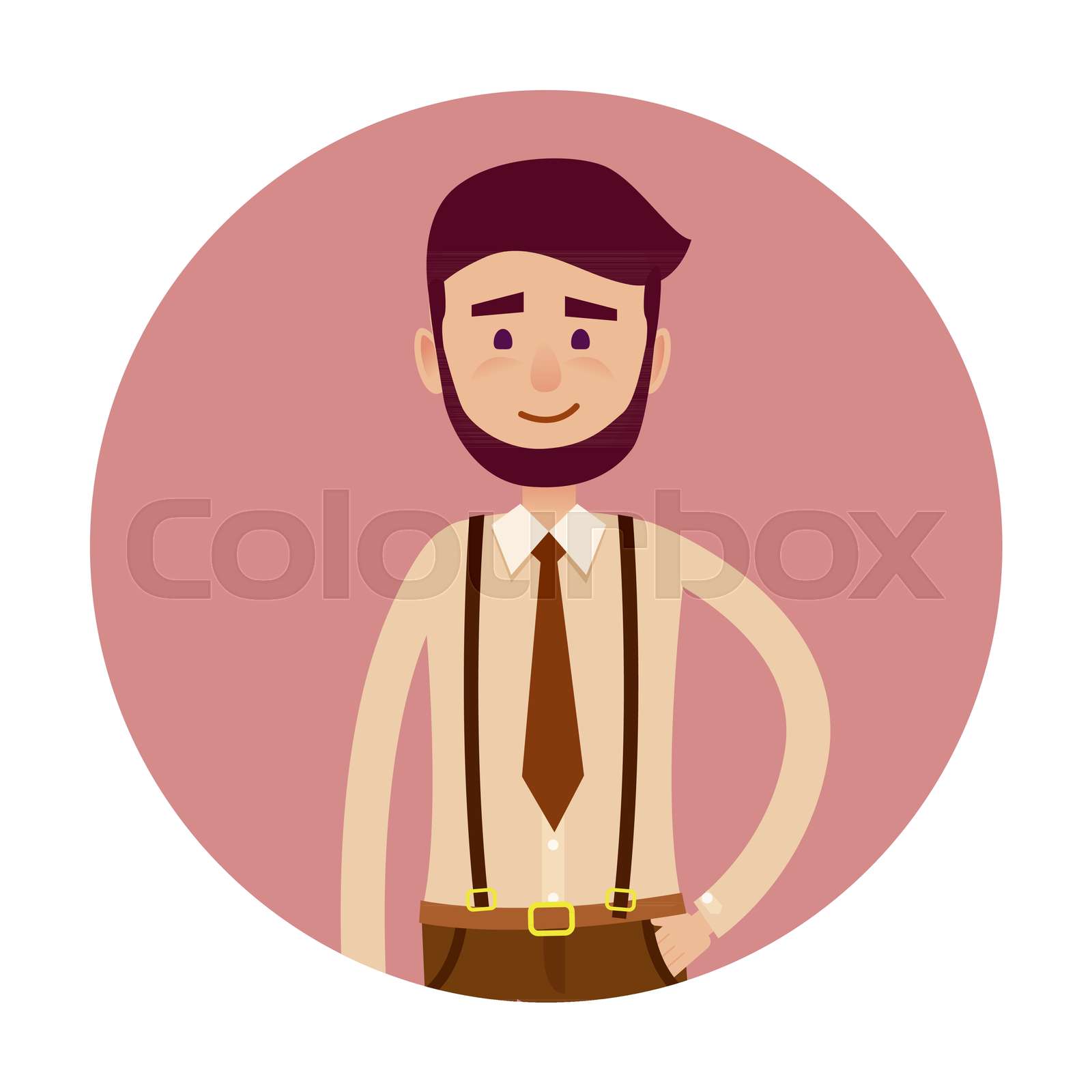 Bearded Cartoon Character Cropped Illustration Stock Vector Colourbox Bearded Cartoon Character Cropped Illustration Stock Vector Colourbox