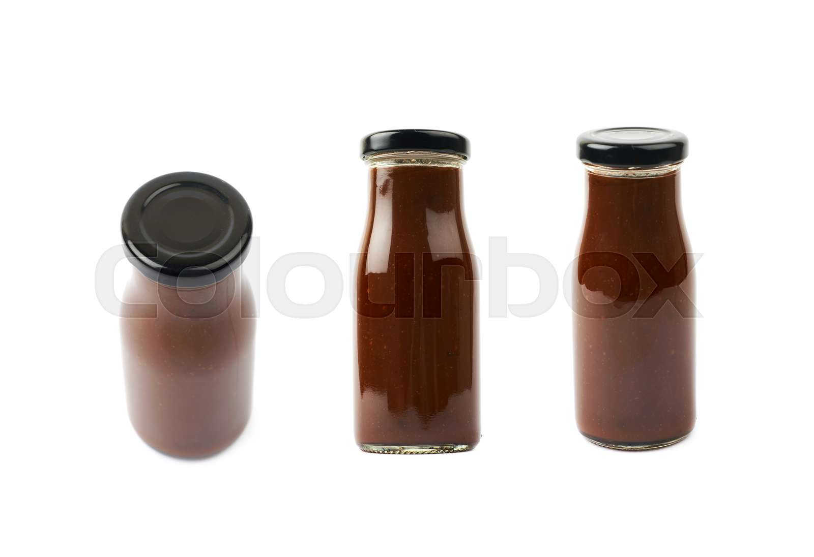 Bottle jar of barbecue sauce isolated | Stock image | Colourbox