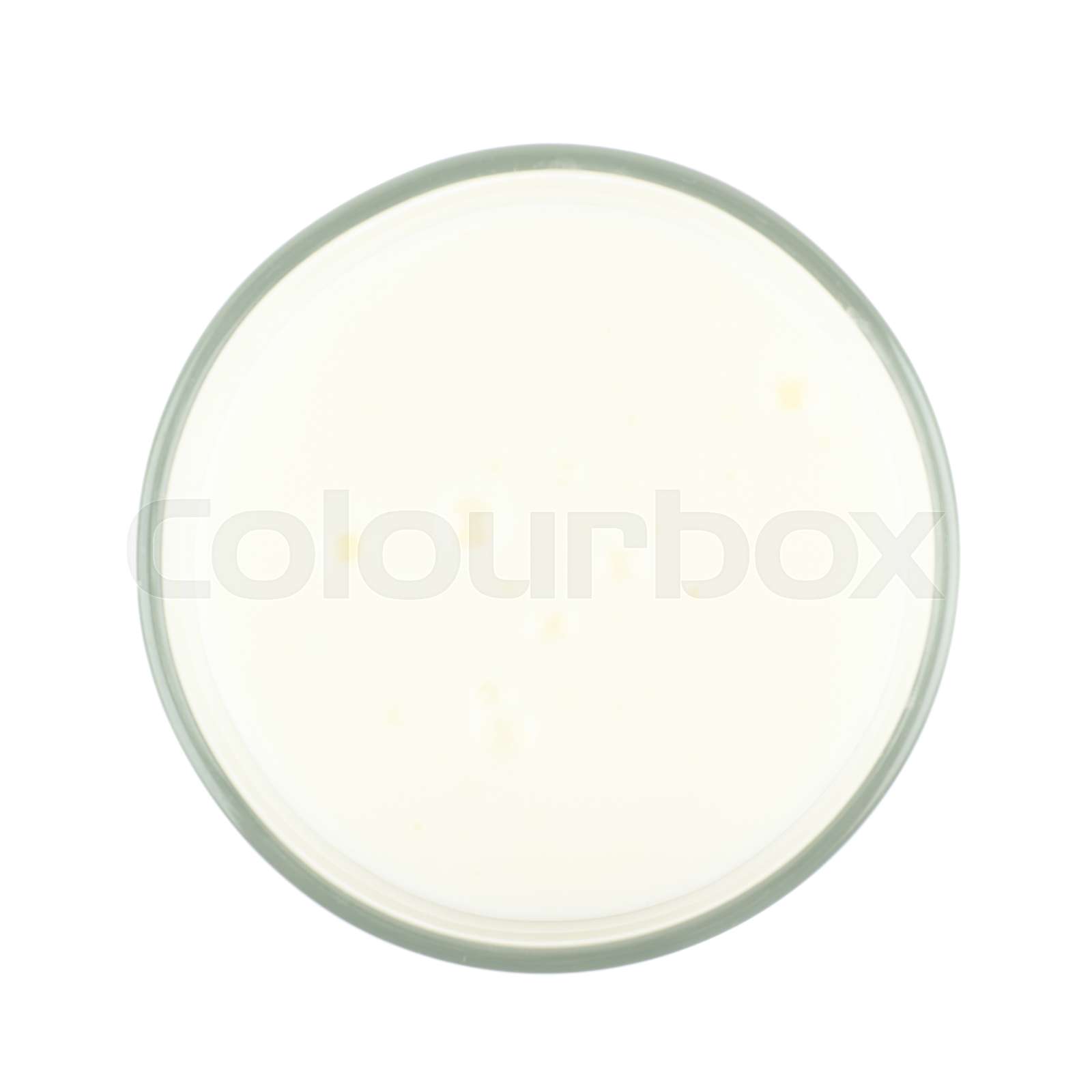 Tall glass of milk isolated Stock image Colourbox