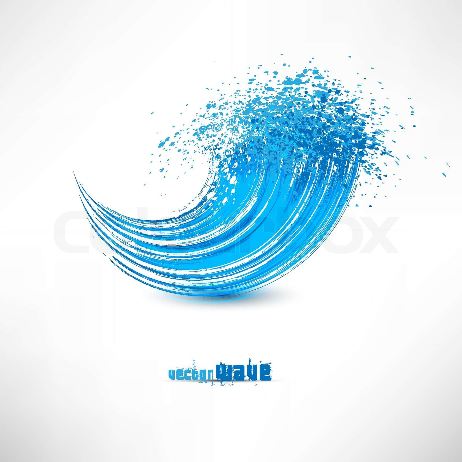 Blue wave sign | Stock vector | Colourbox