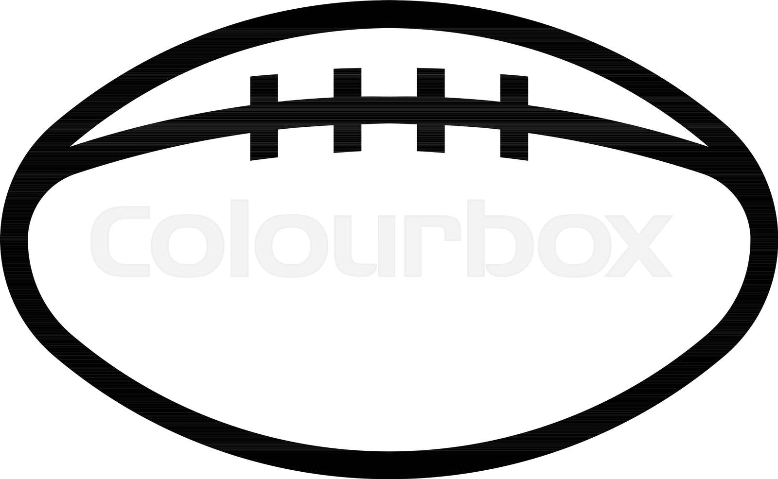 outline beautiful Rugby ball vector icon Stock vector Colourbox