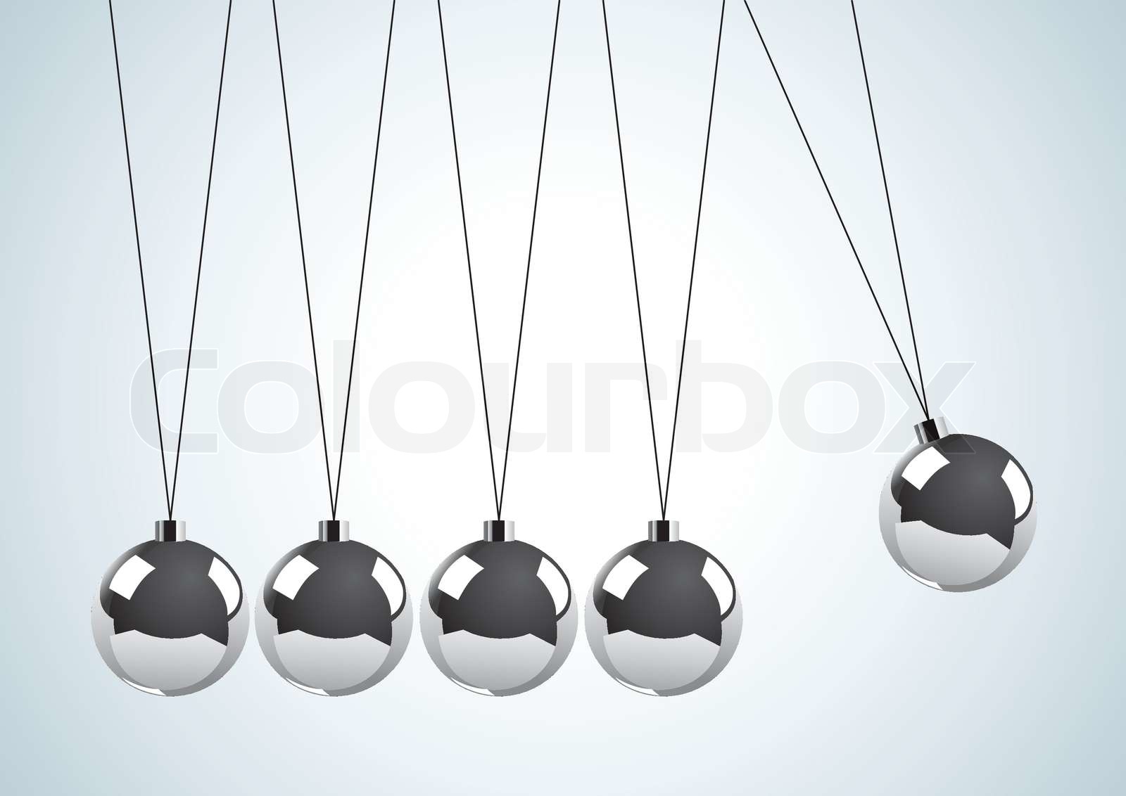 Illustration of a pendulum with metal balls Stock vector Colourbox