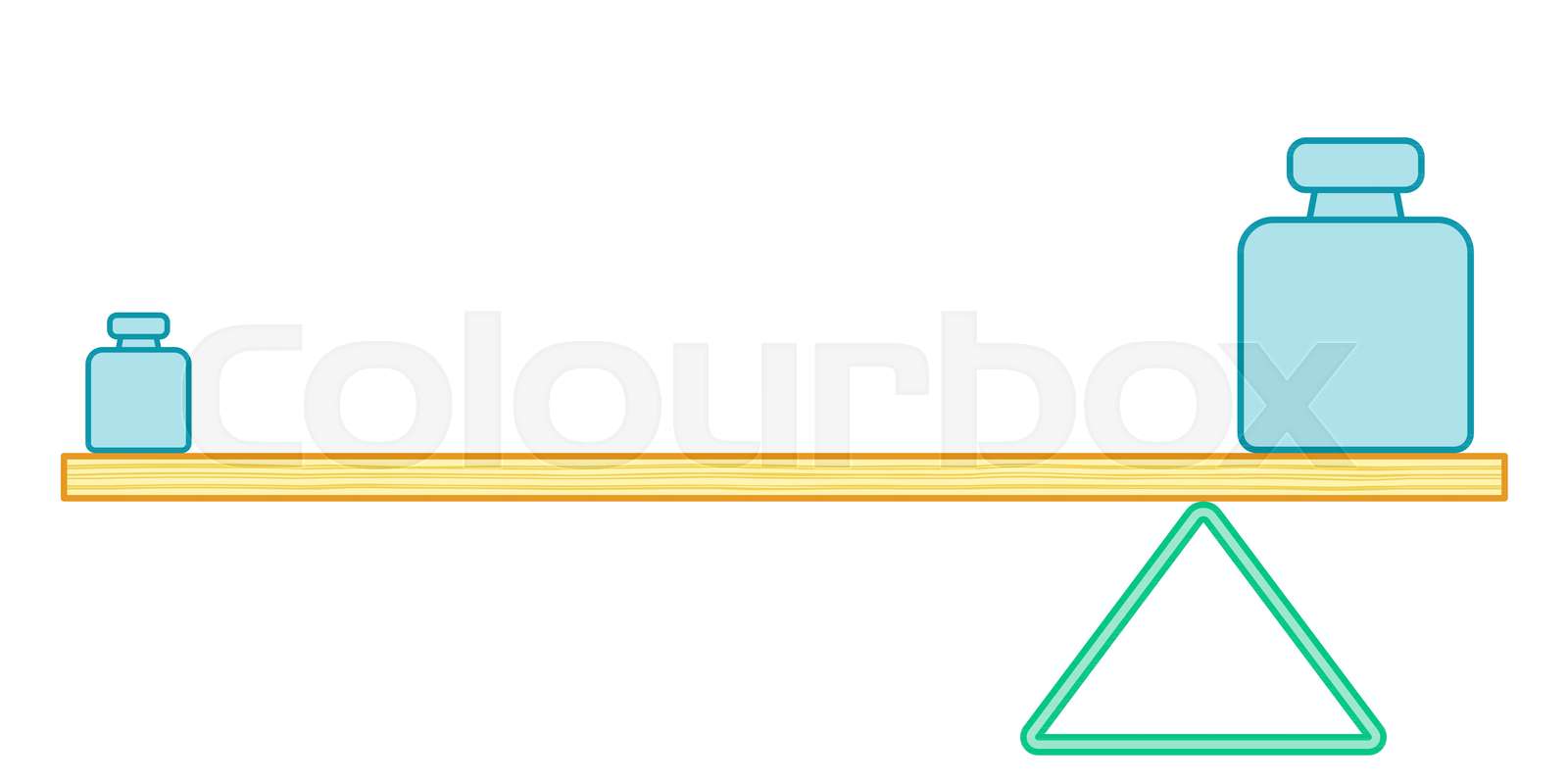 Lever balance illustration Stock vector Colourbox