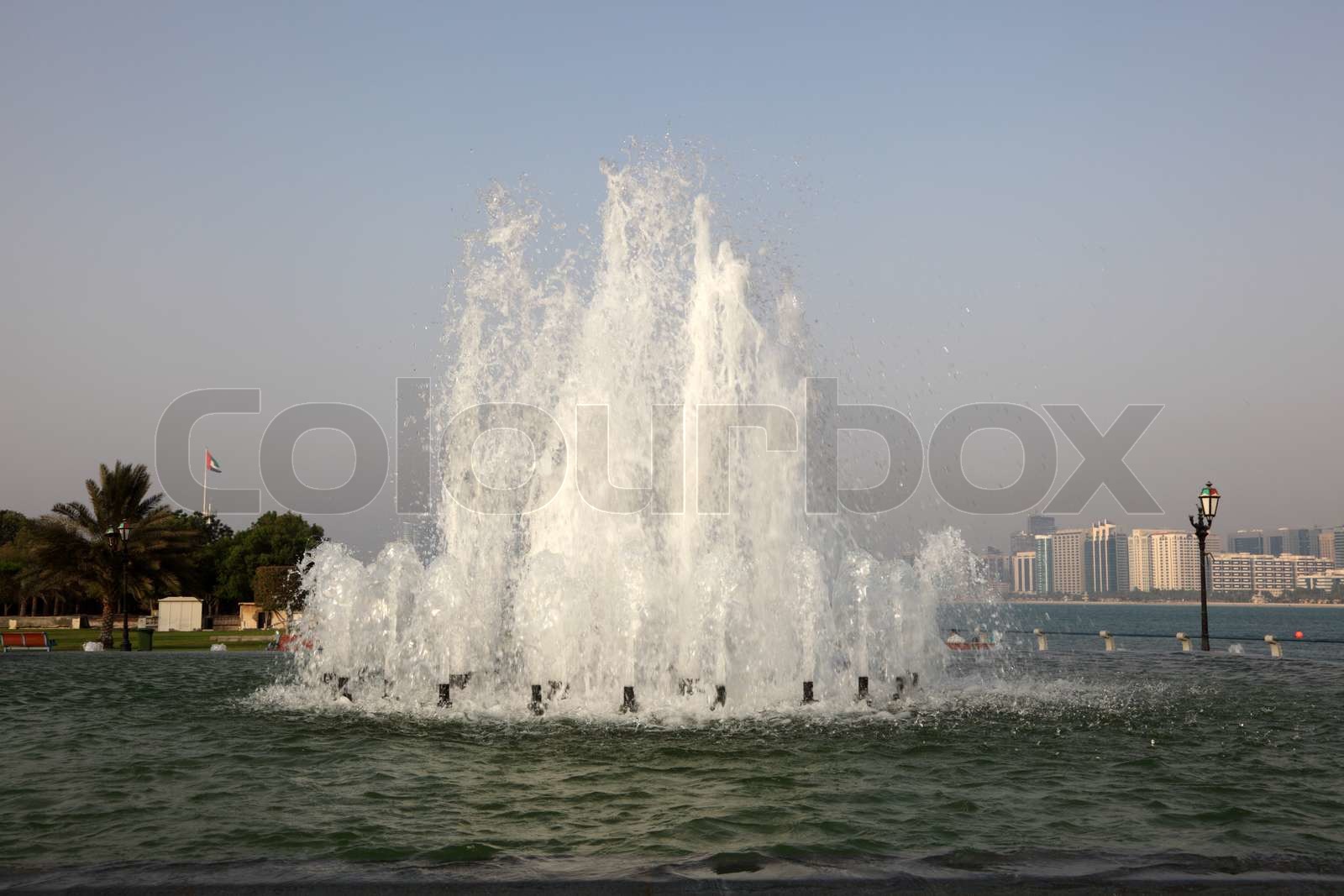 Fountain in Abu Dhabi Stock image Colourbox