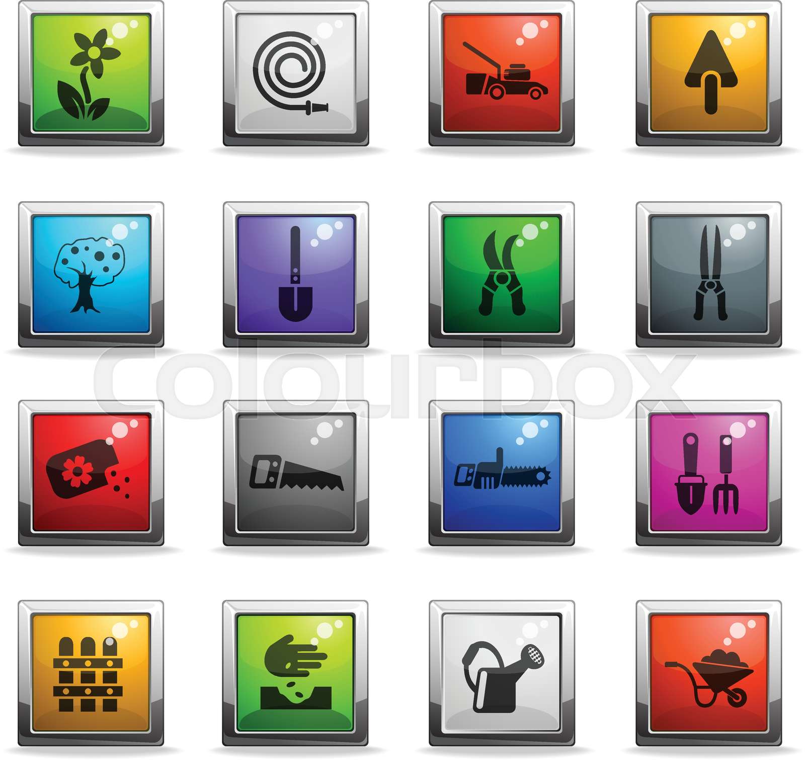 landscape design icon set | Stock vector | Colourbox