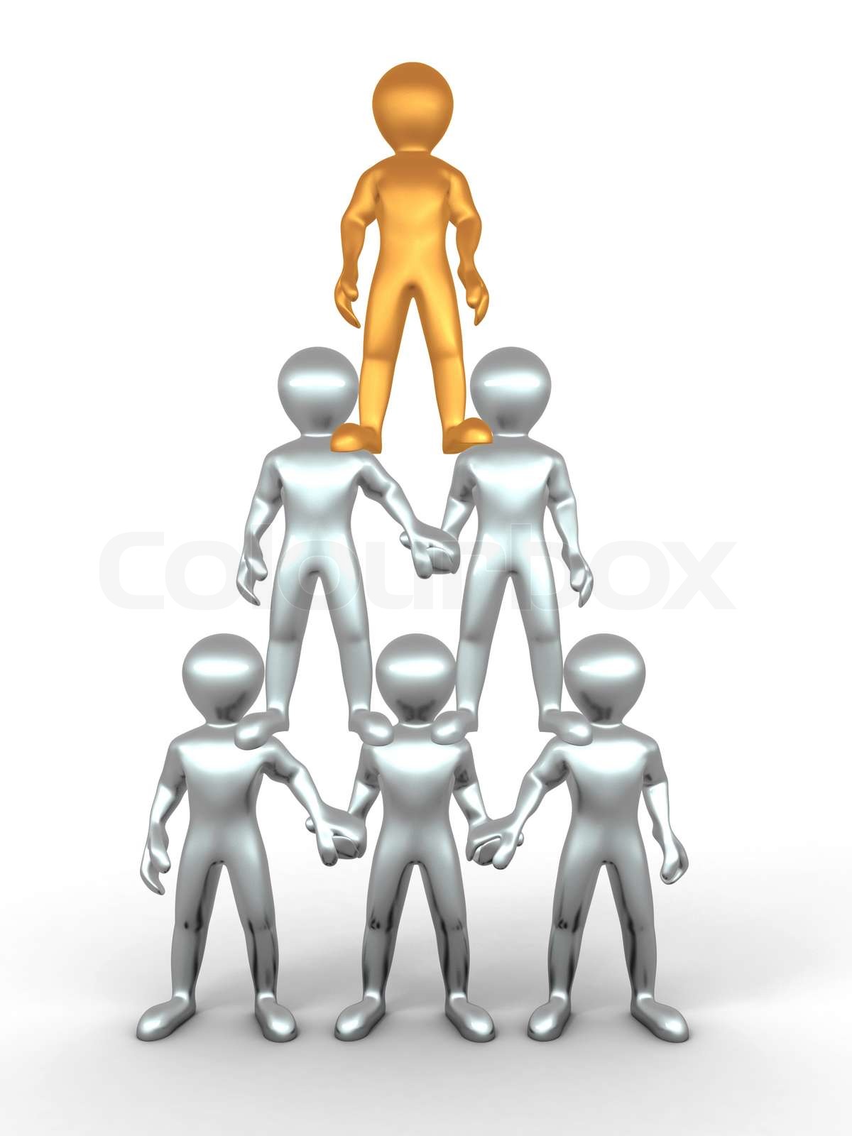 Pyramid from people. Leadership. 3d | Stock image | Colourbox