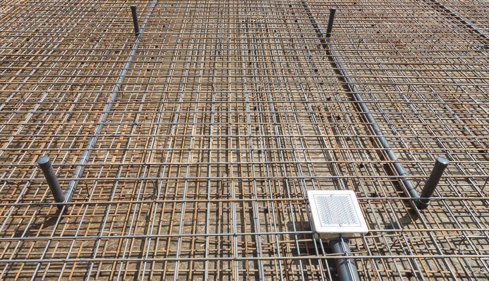 Construction of a swimming pool, fitting of fittings and installation of plastic pipes Stock