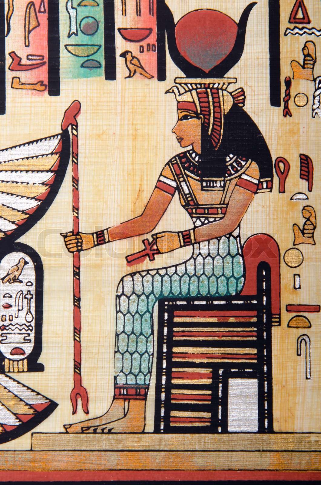 Ägyptischen Geschichte Konzept mit Papyrus Stock Bild Colourbox