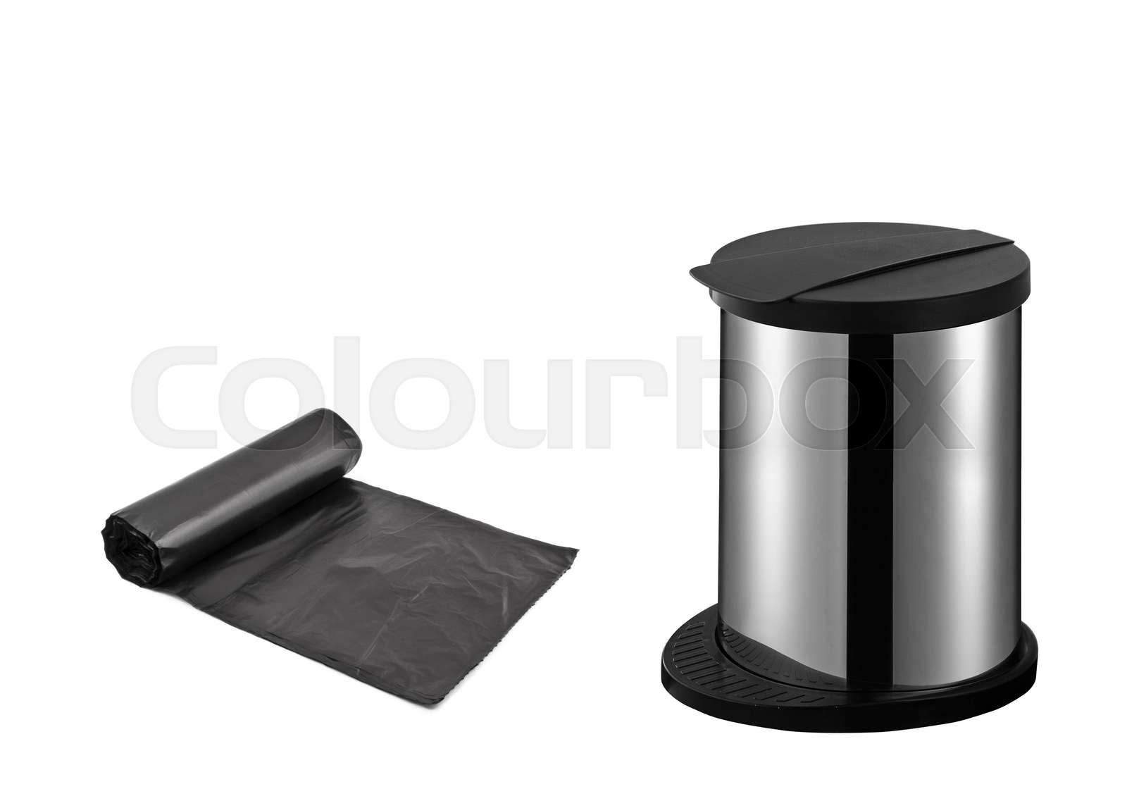 garbage bags with office trash can | Stock image | Colourbox