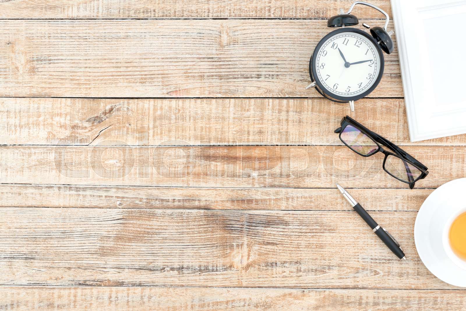 Office table with tea cup | Stock image | Colourbox