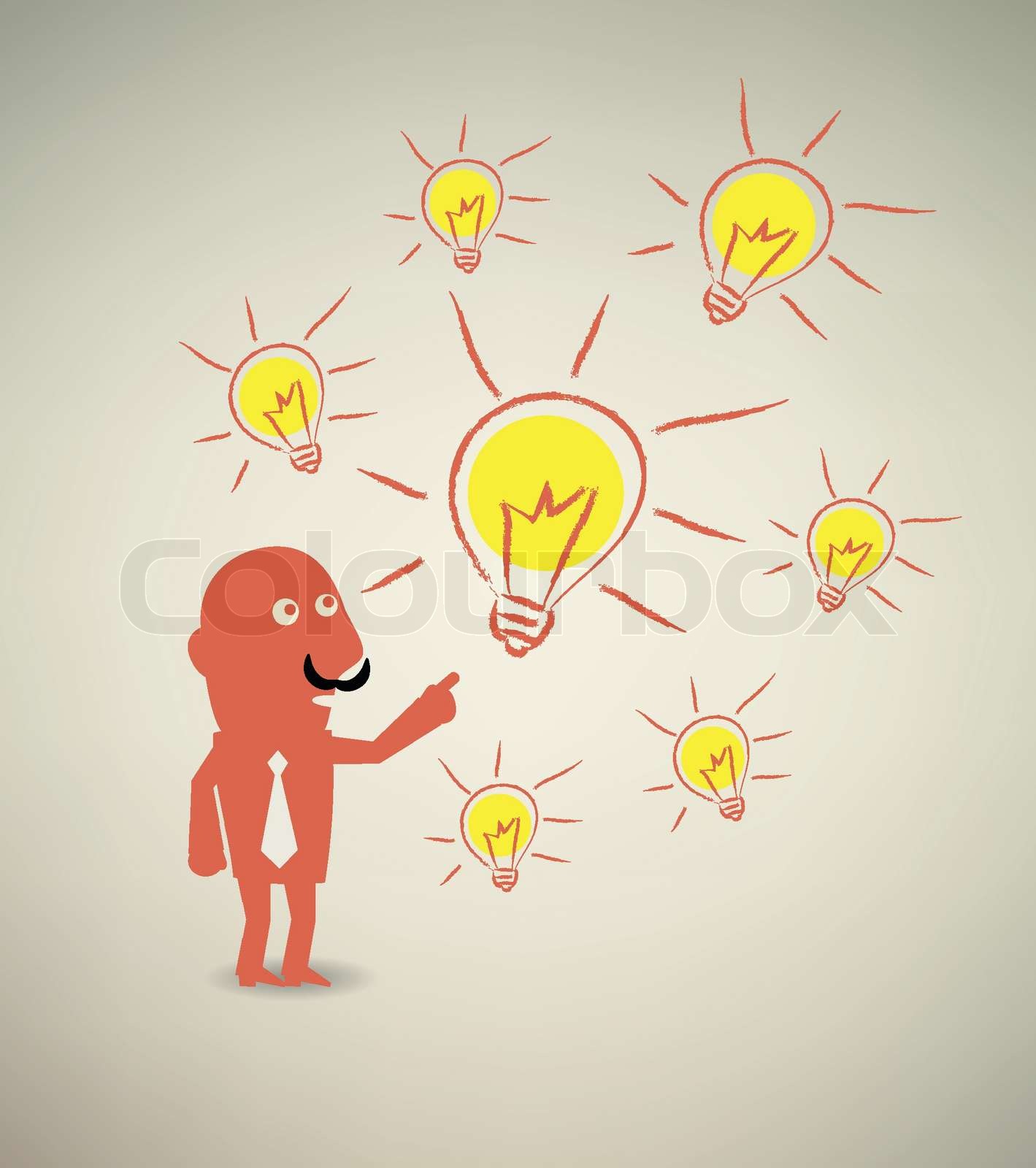 illustration af idé pære | Stock vektor | Colourbox