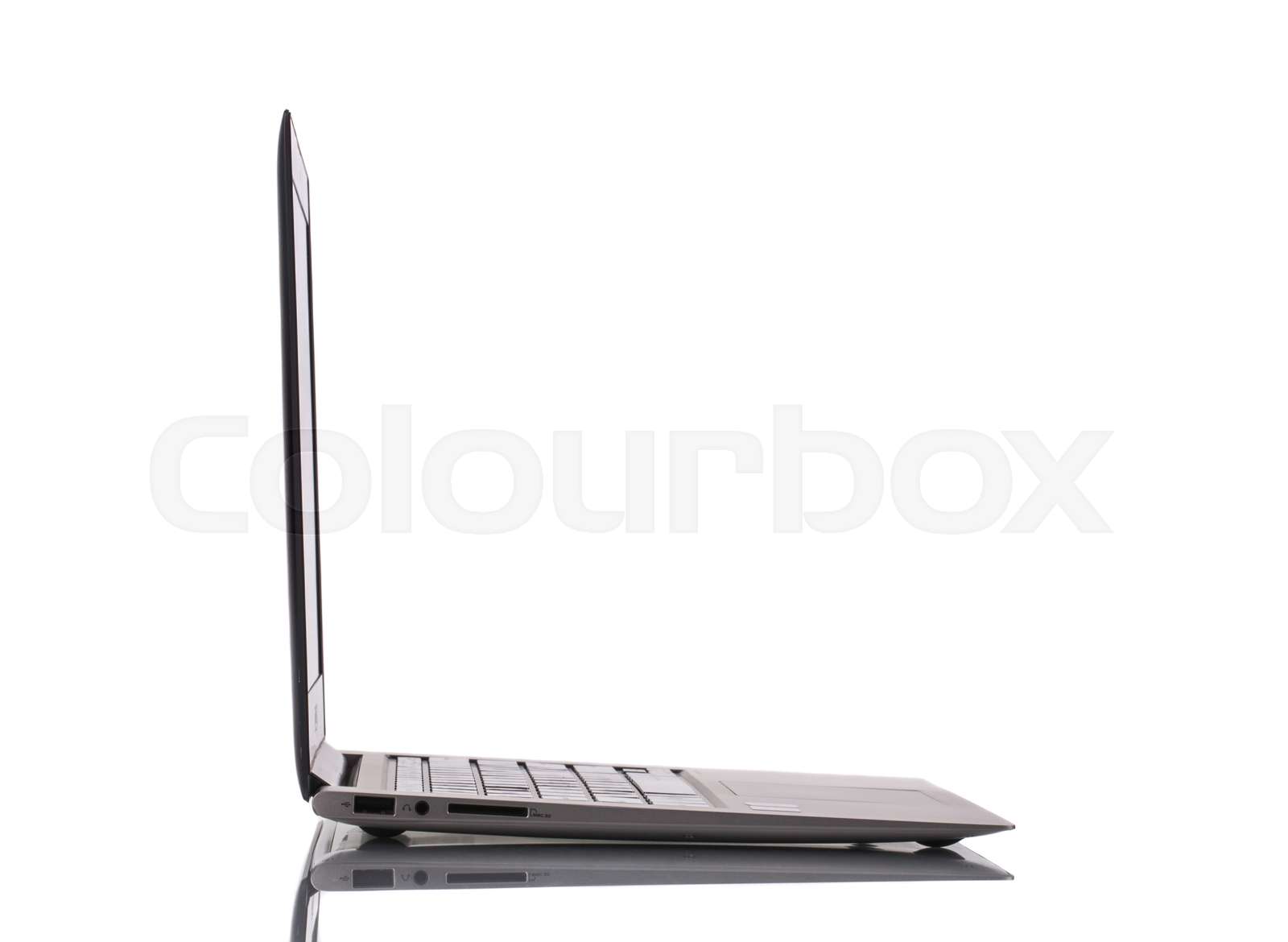 Modern laptop side view | Stock image | Colourbox