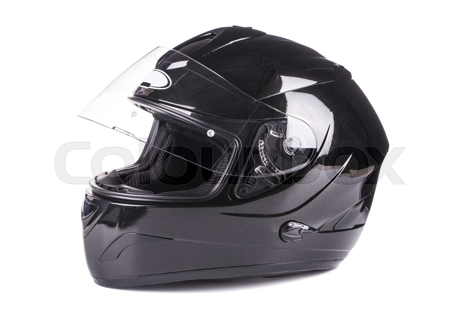 Black helmet Isolated | Stock image | Colourbox