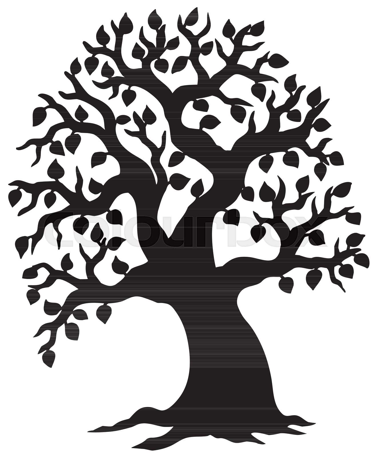 baum, vektor, umriss | Stock-Vektor | Colourbox