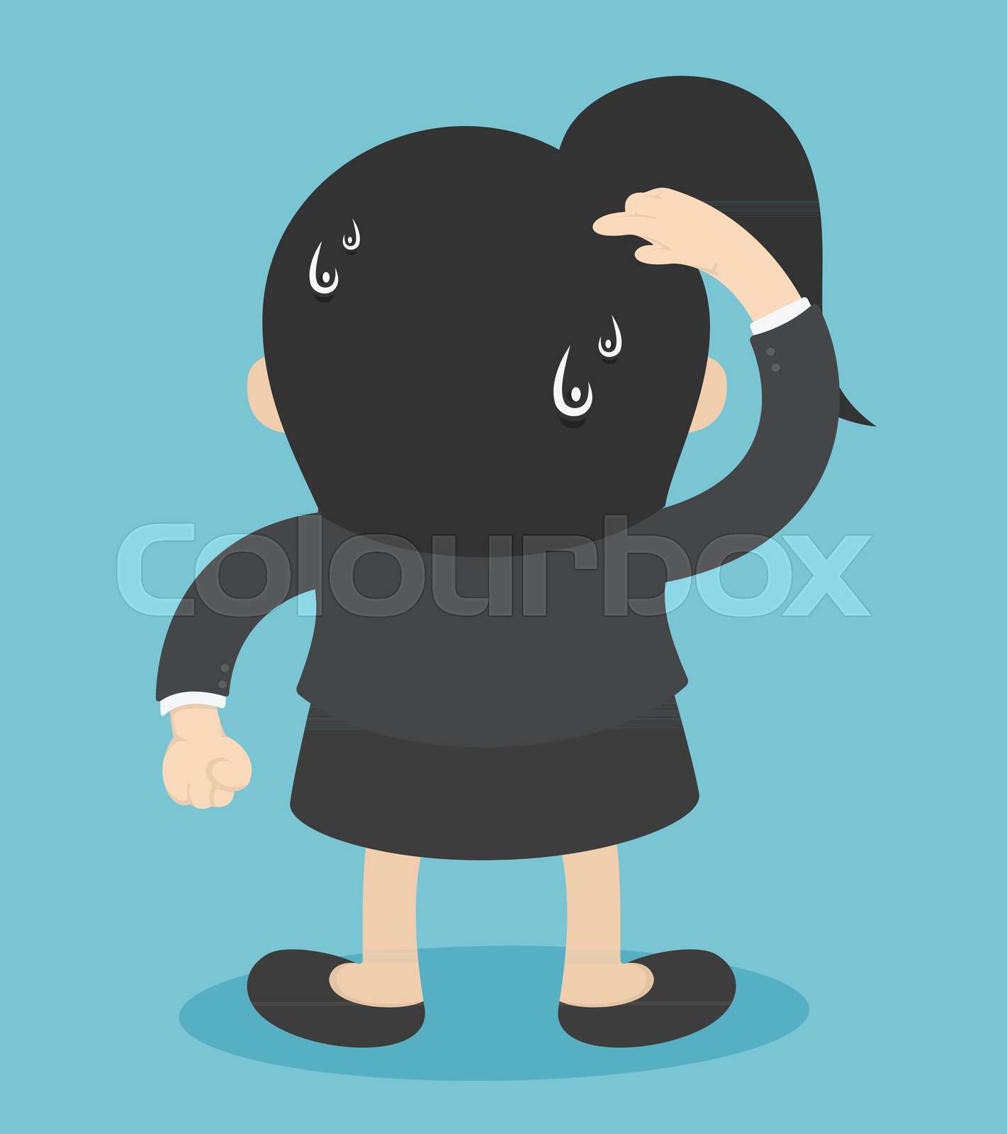 Businesswoman showing a scratch head.Confused and puzzled | Stock