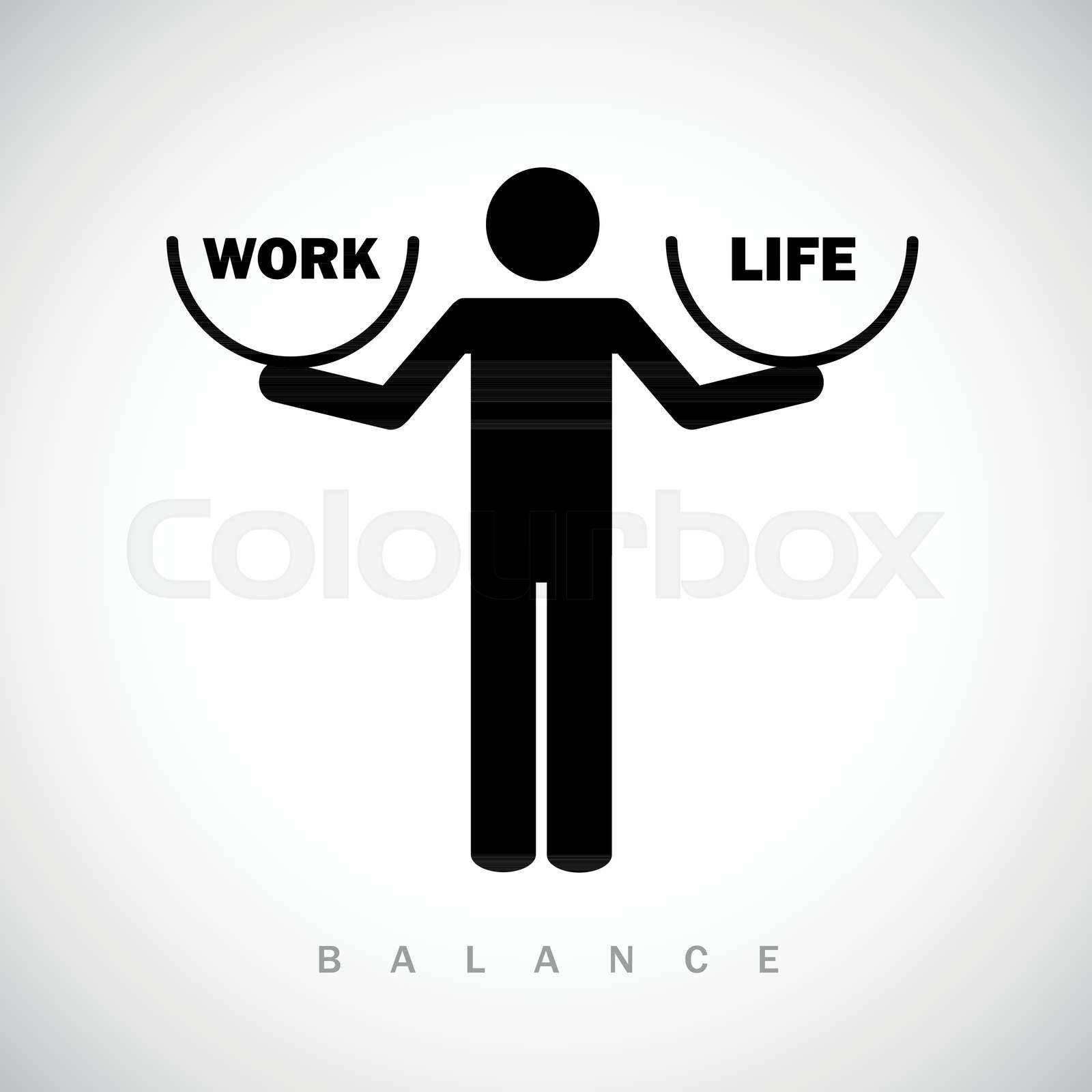 work life balance pictogram | Stock-Vektor | Colourbox