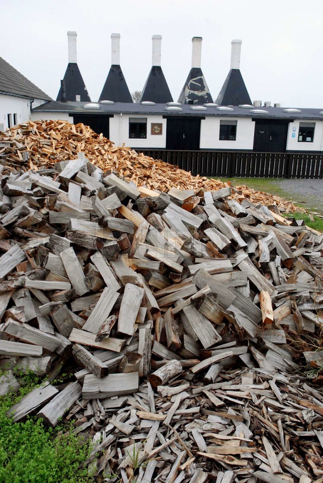 Firewood Ready for the Smoke House Stock image Colourbox