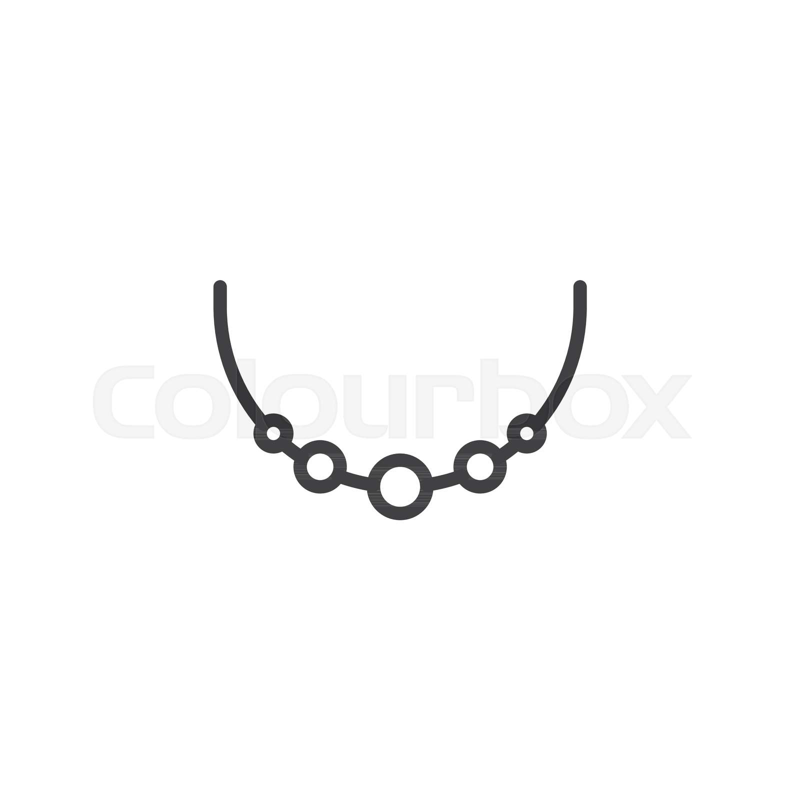 Necklace outline icon Stock vector Colourbox