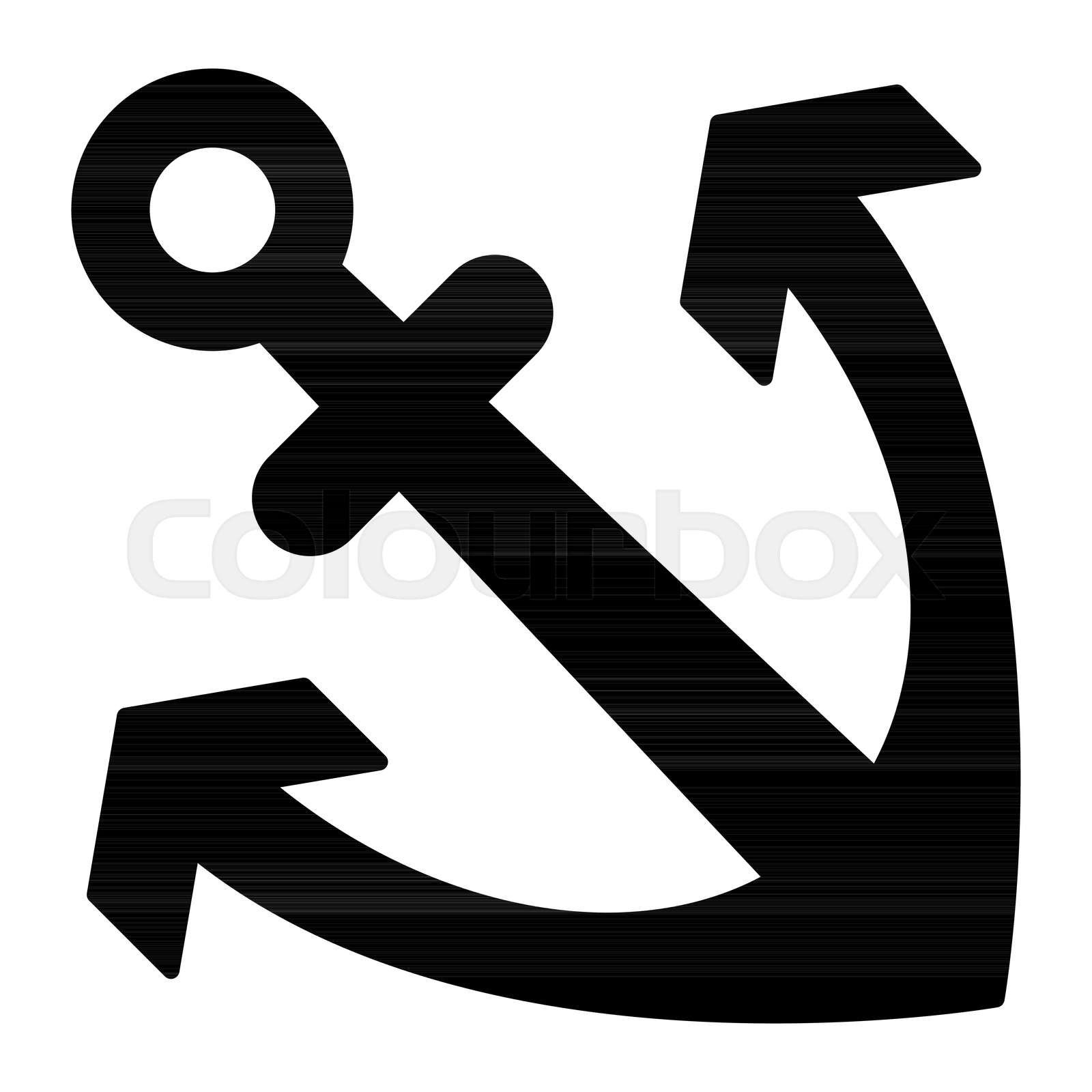 Anchor solid icon. Ship hook vector illustration isolated on white