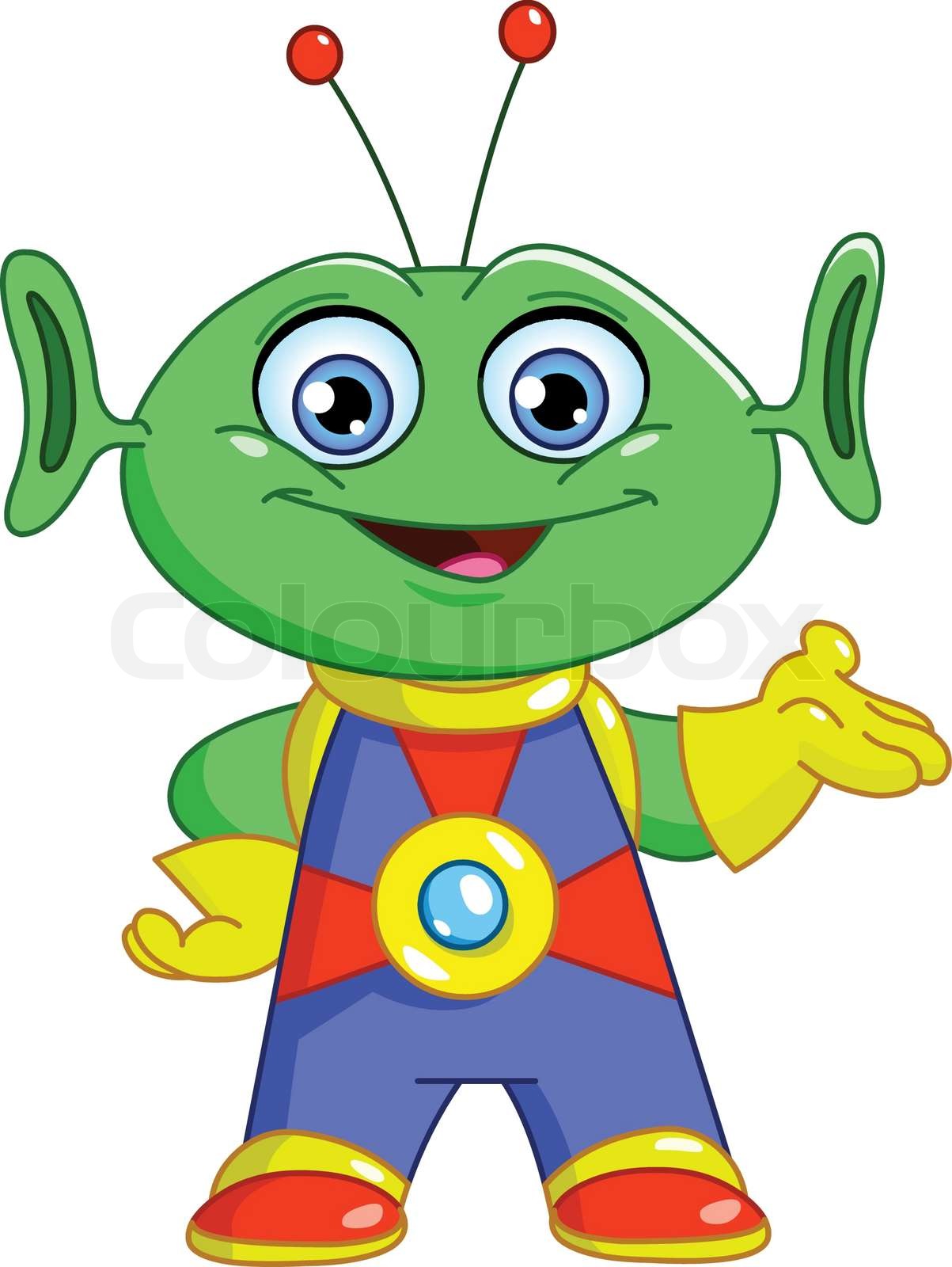 Friendly alien | Stock vector | Colourbox