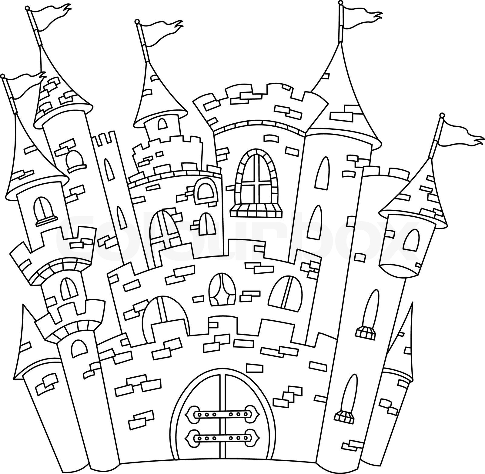 Outlined Burg | Stock-Vektor | Colourbox