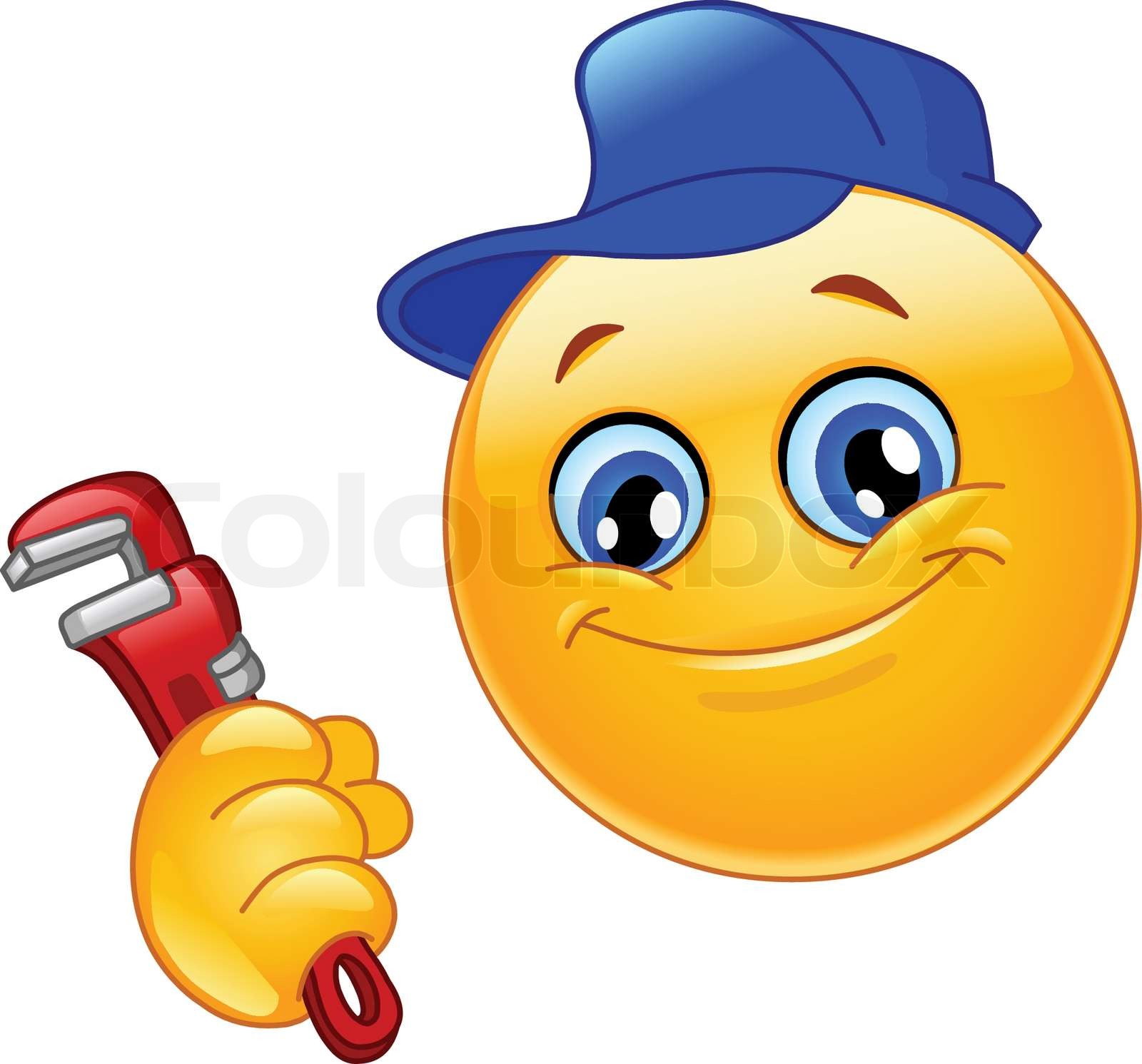 Repairman emoticon StockVektor Colourbox