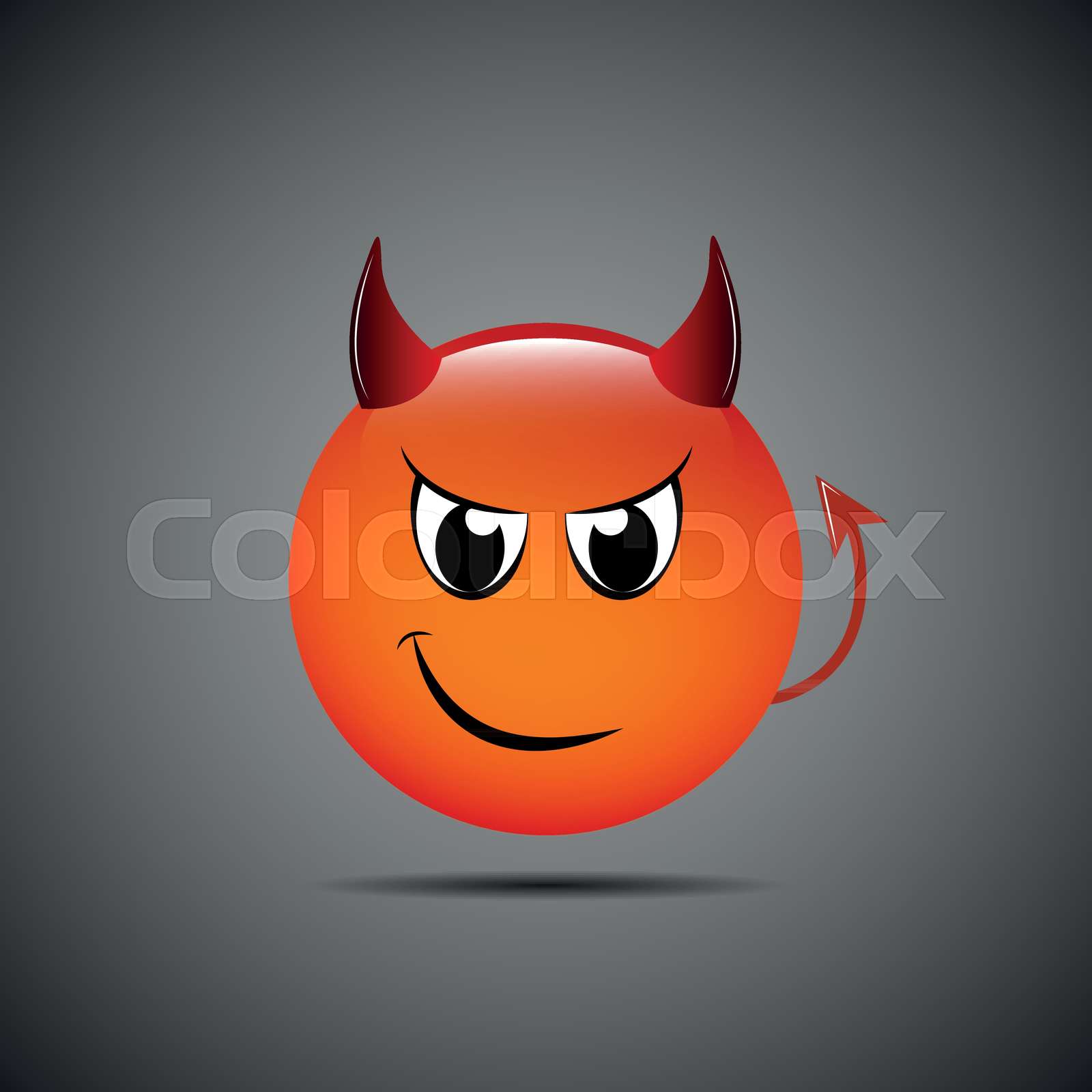 devil emoticon with horns emoji vector illustration StockVektor