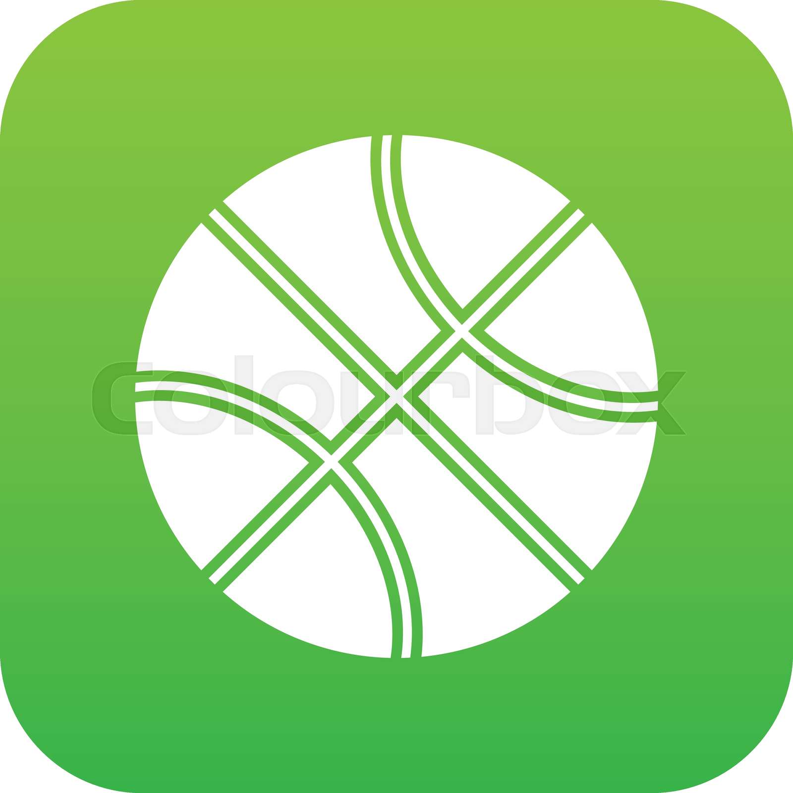 Basketball ball icon digital green | Stock vector | Colourbox