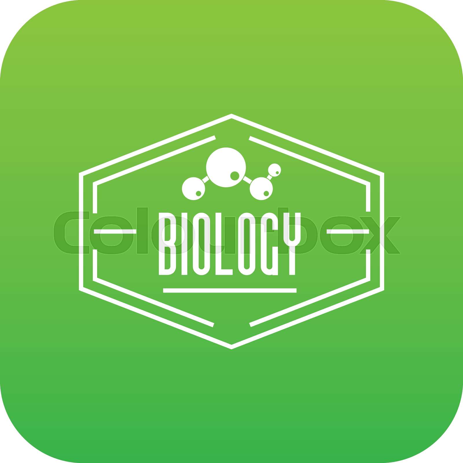 grøn, biologi, logo | Stock vektor | Colourbox