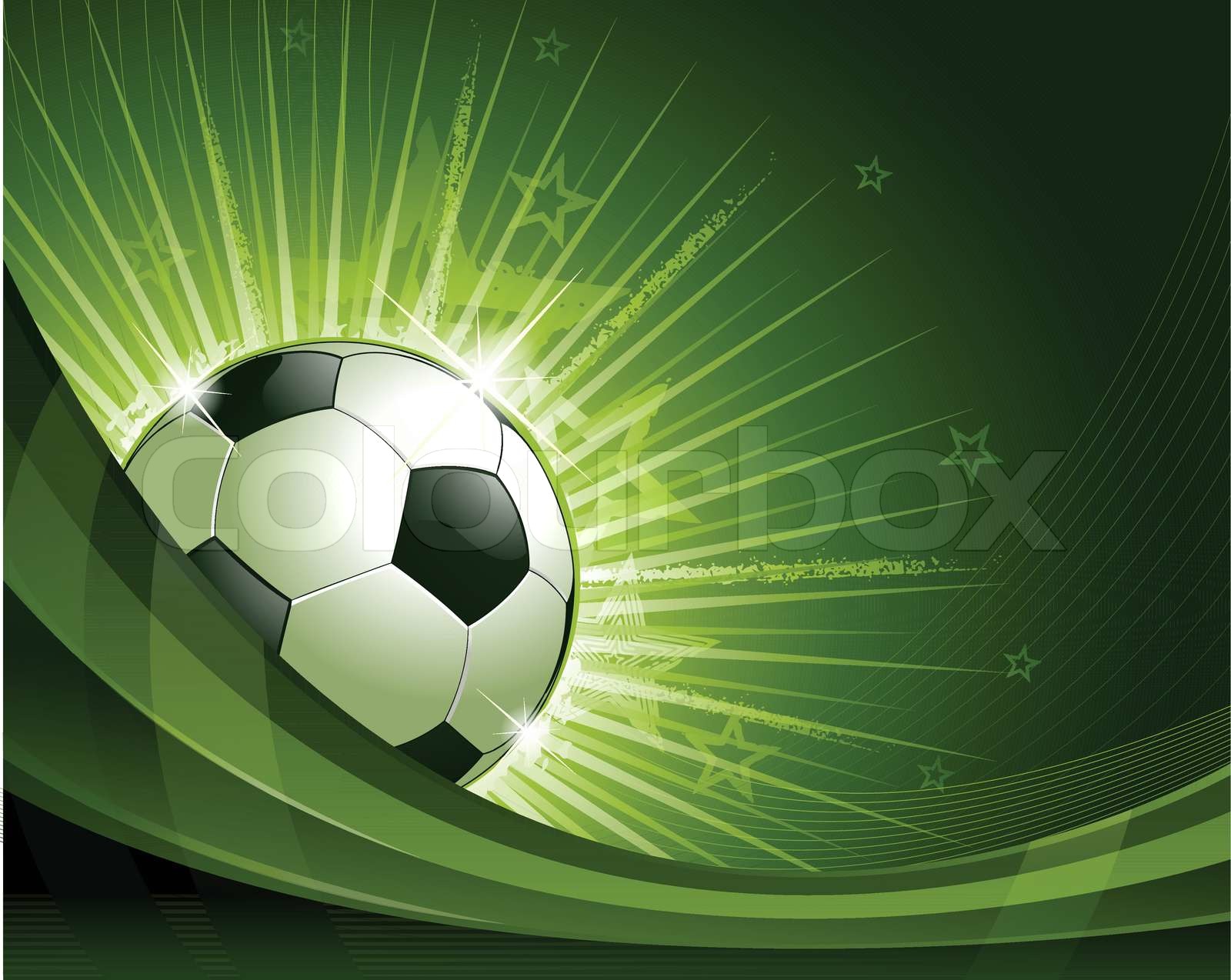Grüne Fußball Hintergrund Illustration StockVektor Colourbox