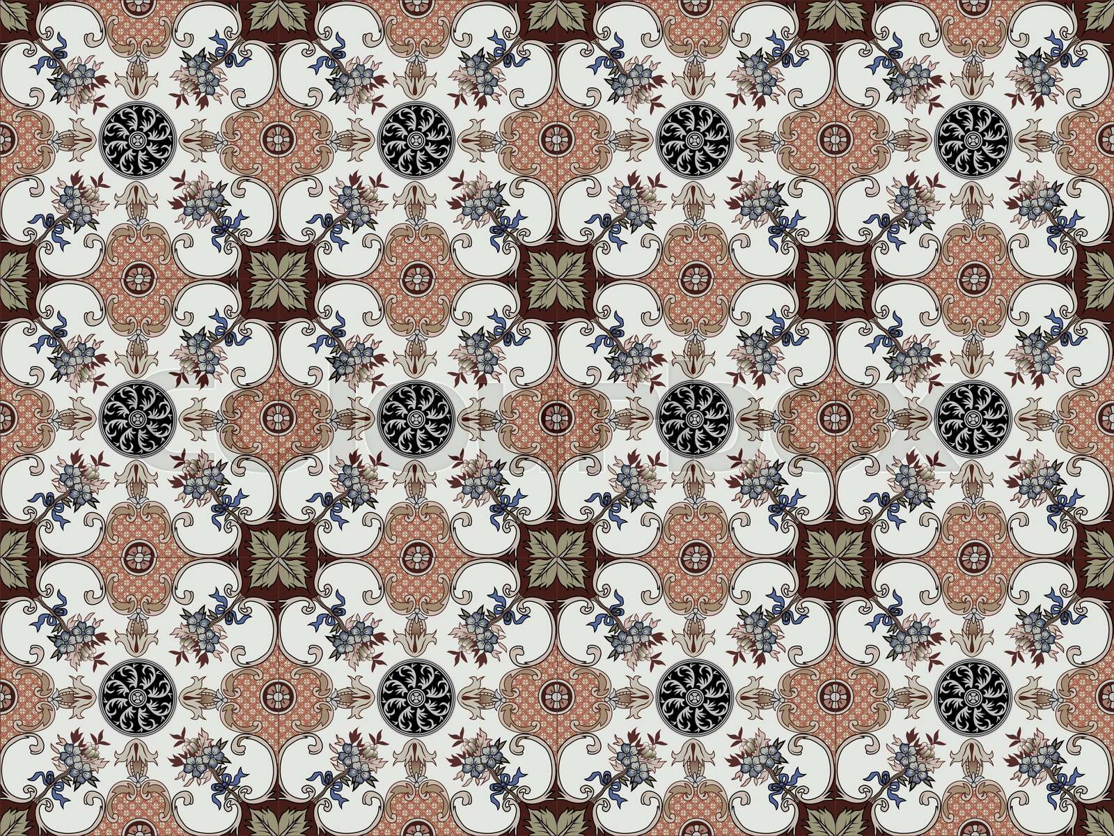 Victorian tile pattern | Stock vector | Colourbox
