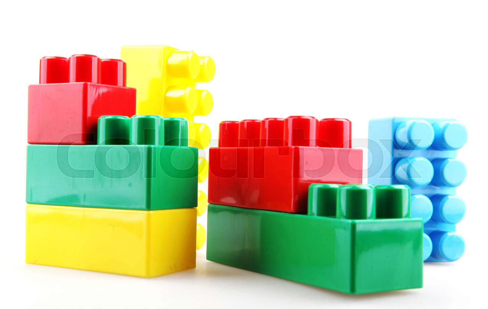 Building Blocks On A White Background Stock image Colourbox