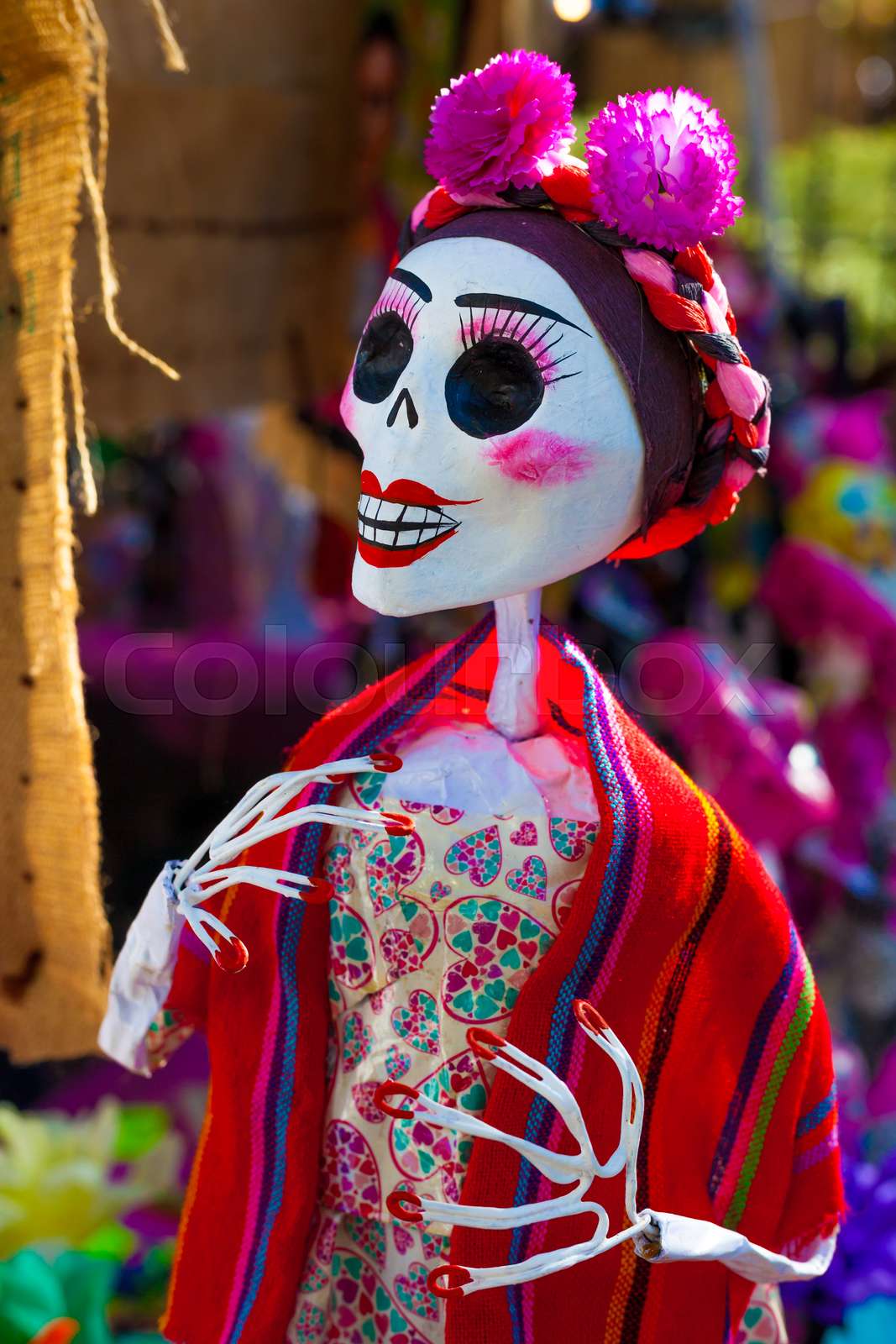 Traditional puppet decorated for Dia de los Muertos/Day of the Dead