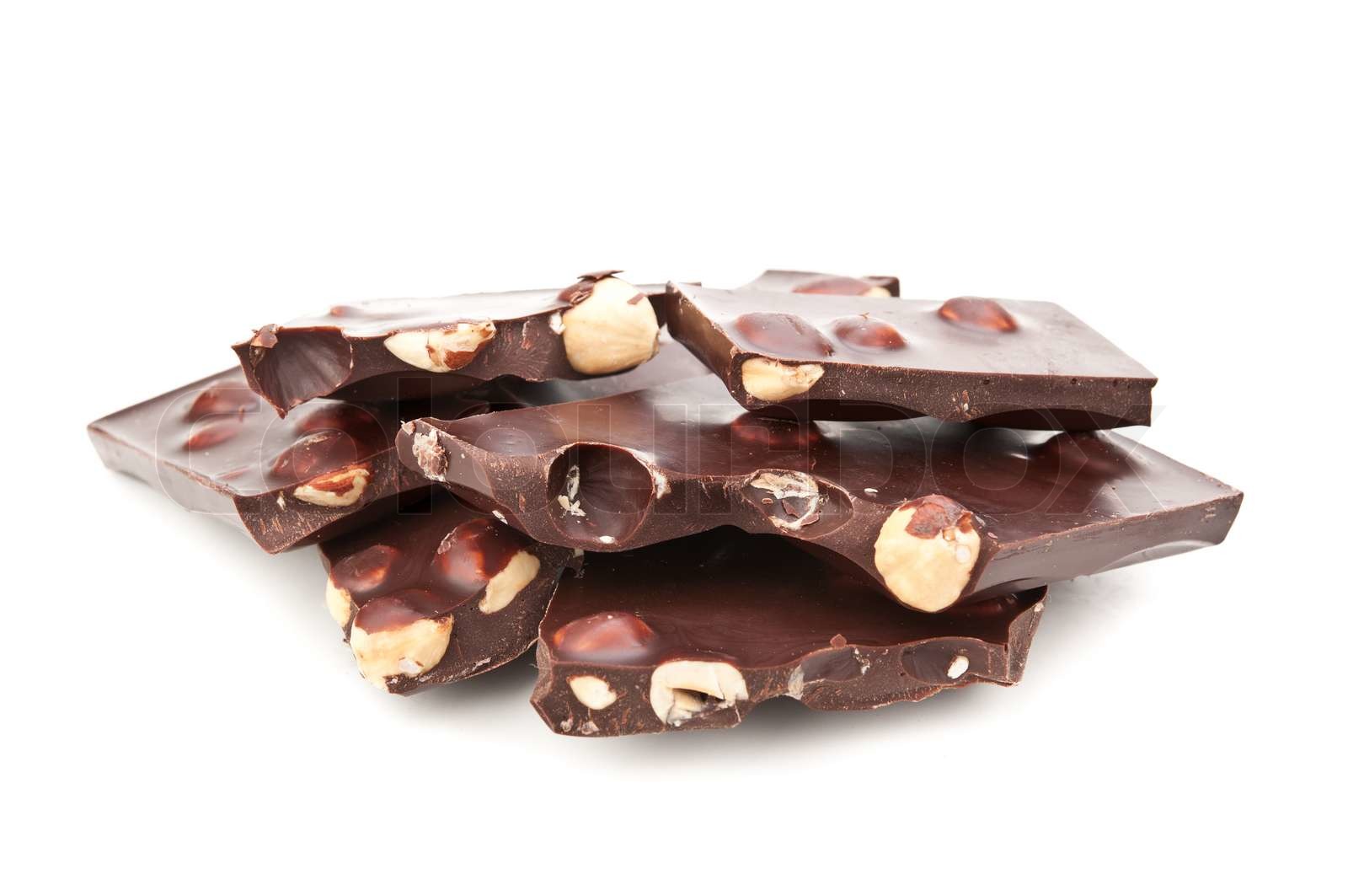 chocolate bar with nuts | Stock image | Colourbox
